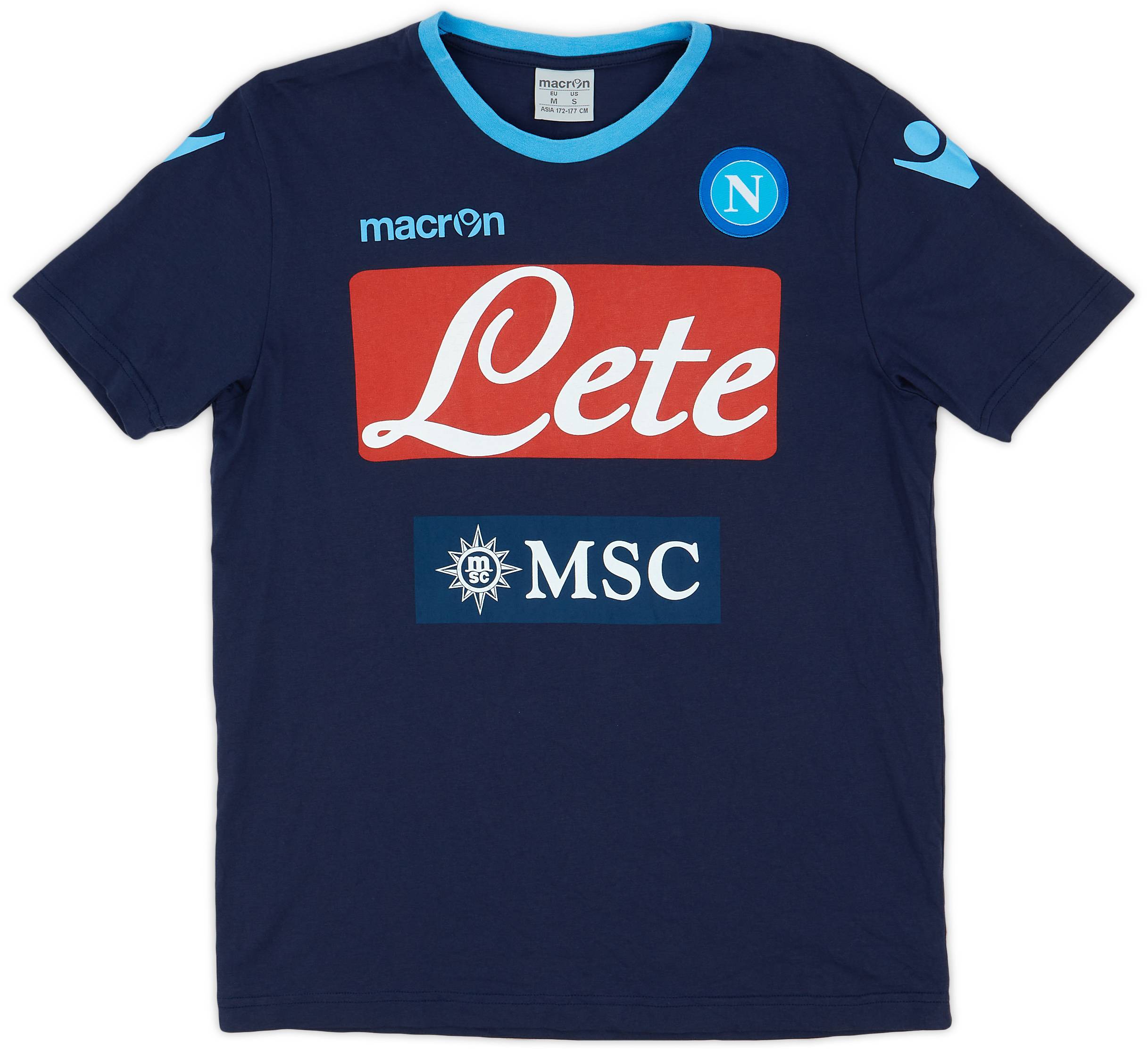 2010-11 Napoli Macron Cotton Tee - 9/10 - (M)