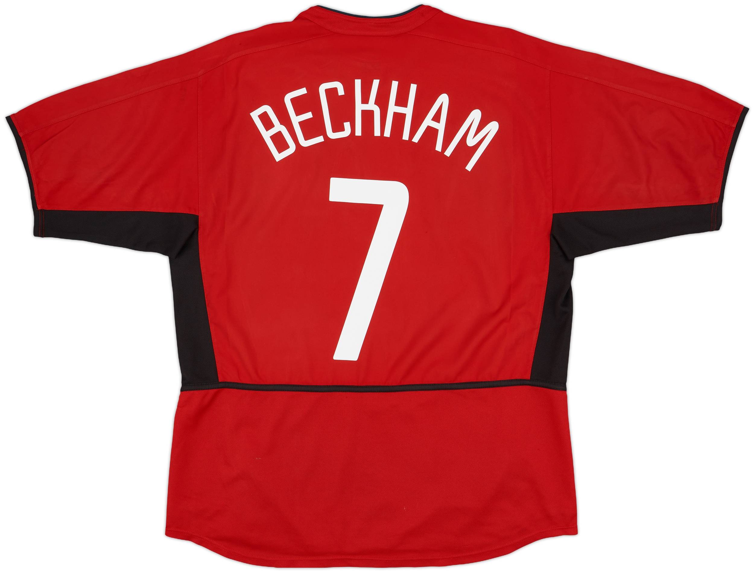 2002-04 Manchester United Home Shirt Beckham #7 - 6/10 - (L)