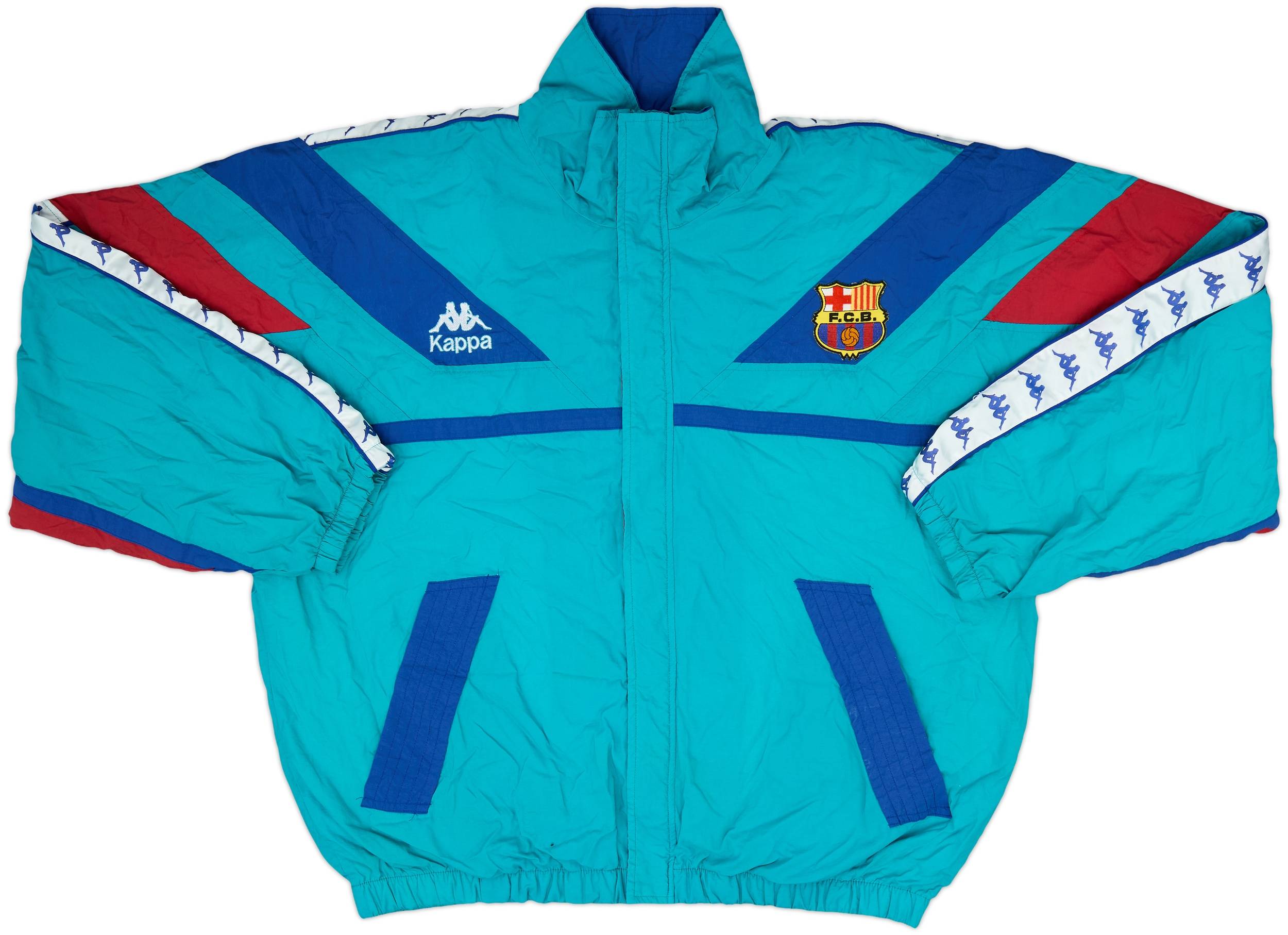 ウェア 90's FC BARCELONA KAPPA TRACK JACKET 1992-95 navy FC Barcelona Kappa track jacket | retroiscooler