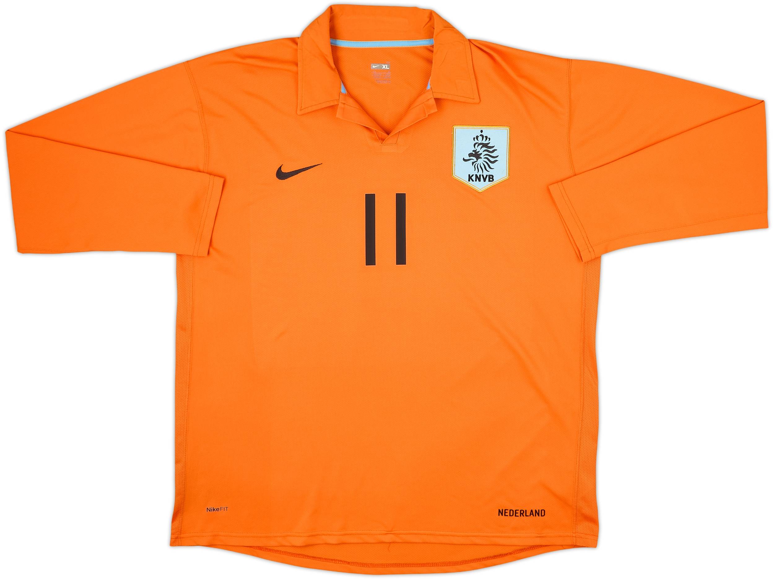 2006-08 Netherlands Home L/S Shirt Robben #11 - 9/10 - (XL)