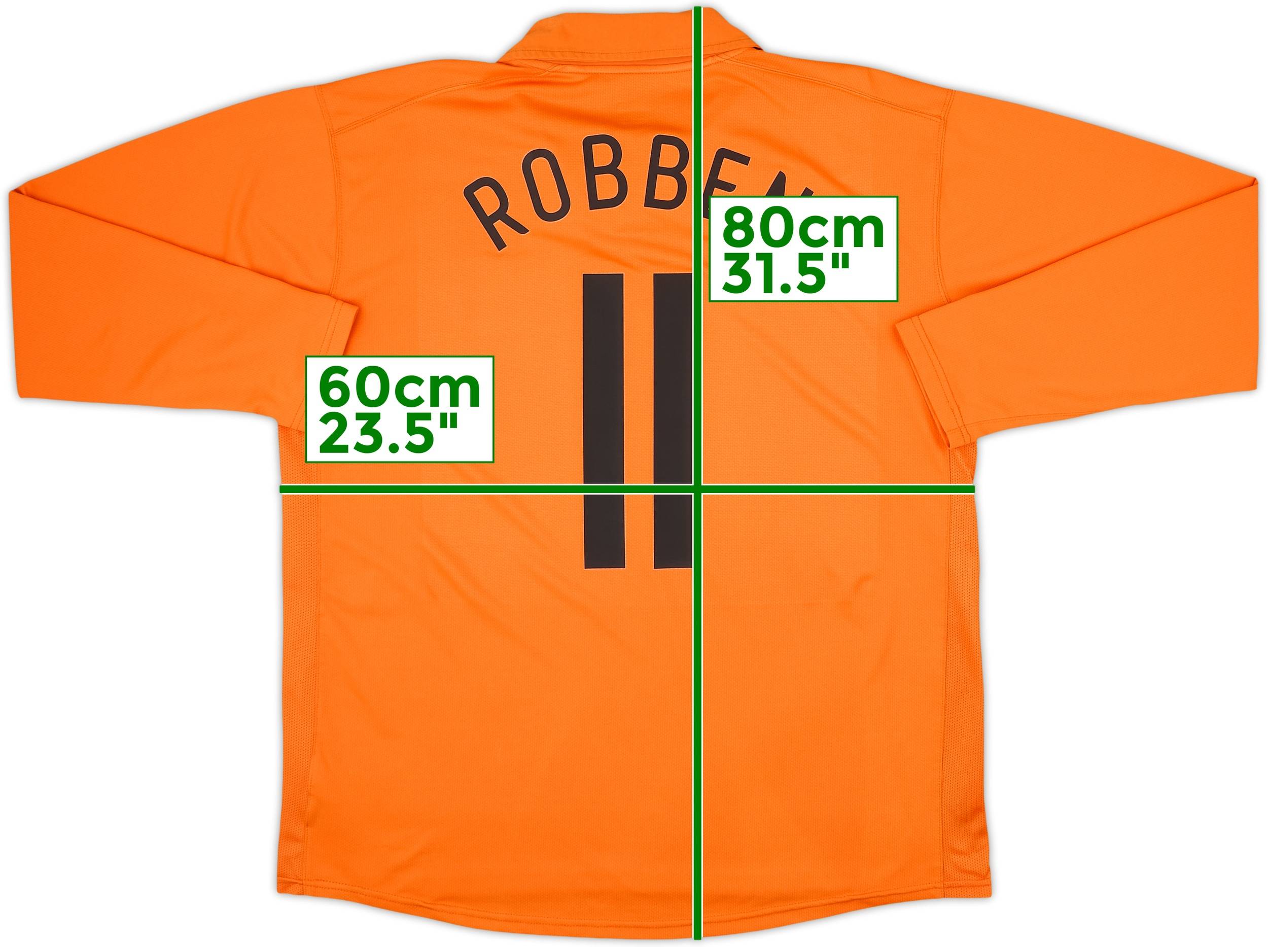 2006-08 Netherlands Home L/S Shirt Robben #11 - 9/10 - (XL)