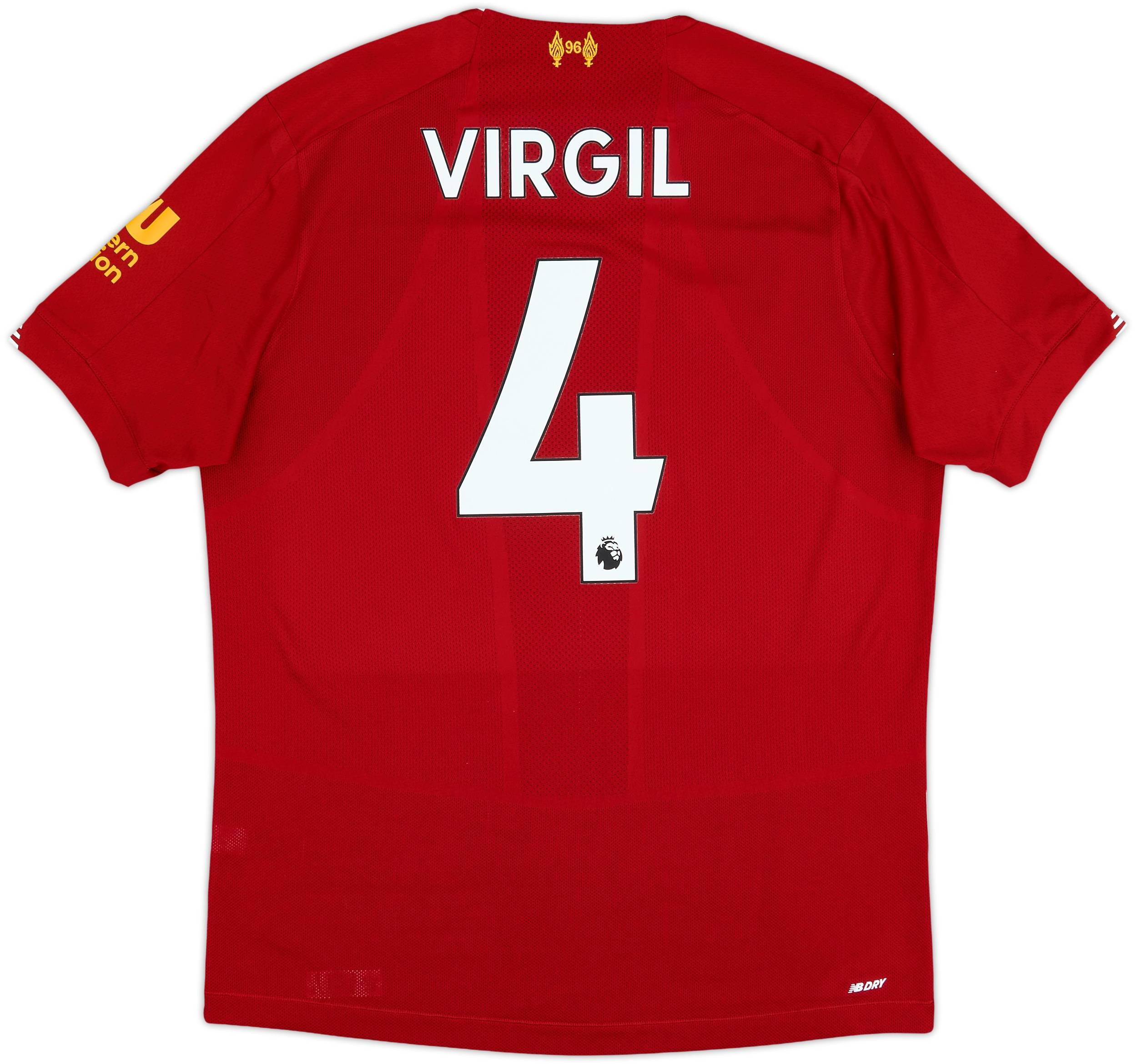 2019-20 Liverpool Home Shirt Virgil #4 - 10/10 - (M)