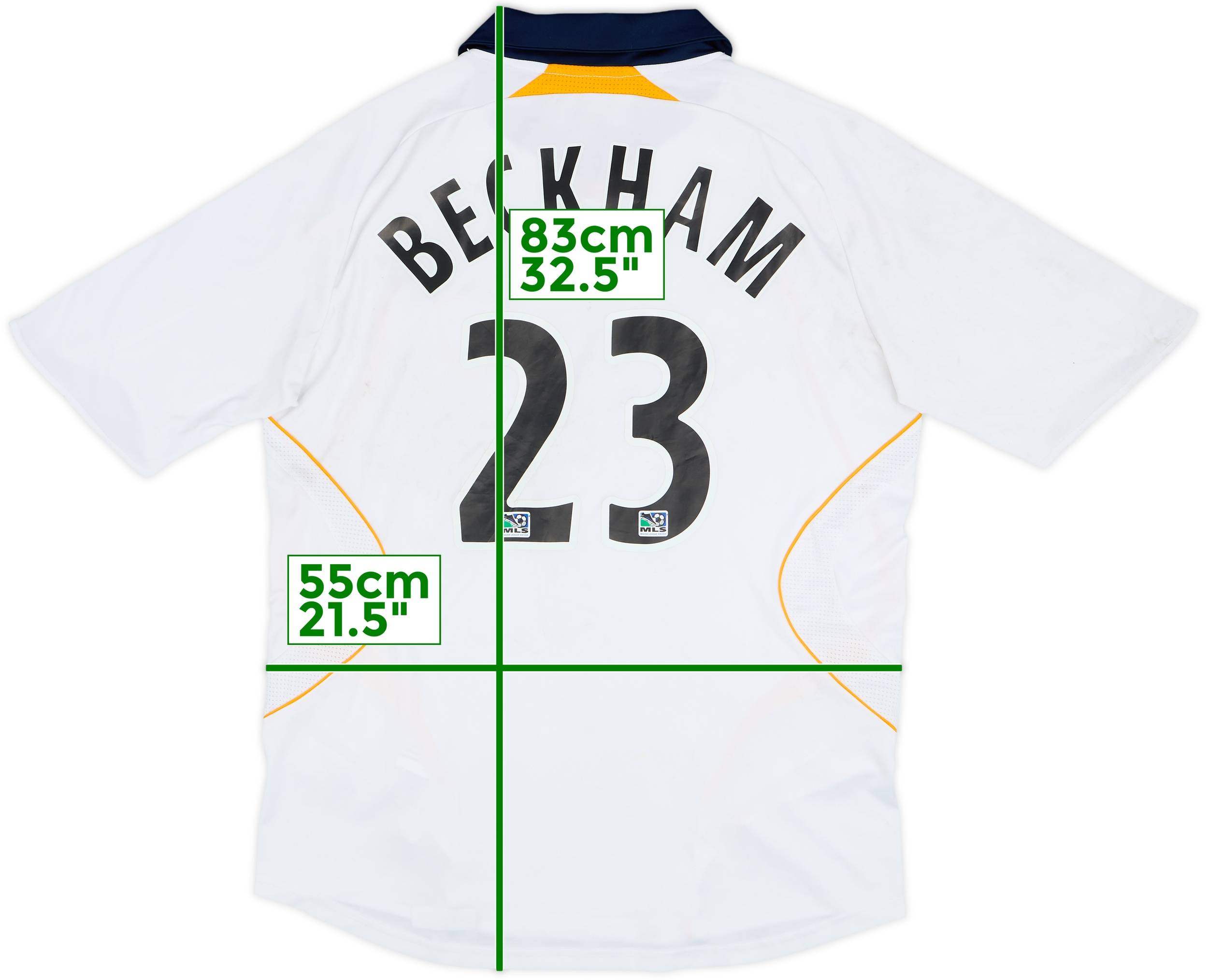 2007-08 LA Galaxy Home Shirt Beckham #23 - 5/10 - (L)