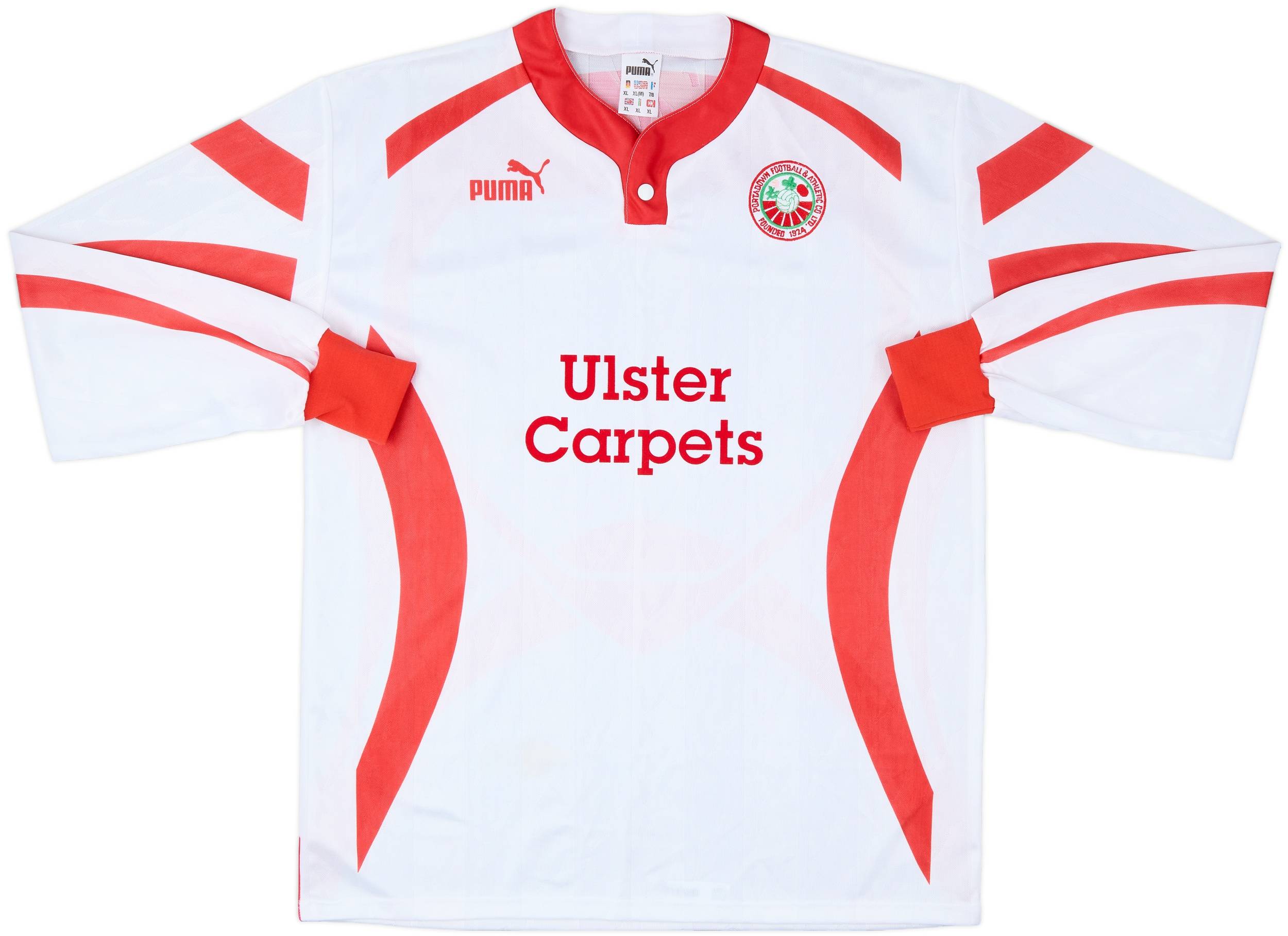 1997-98 Portadown Away L/S Shirt - 9/10 - (XL)