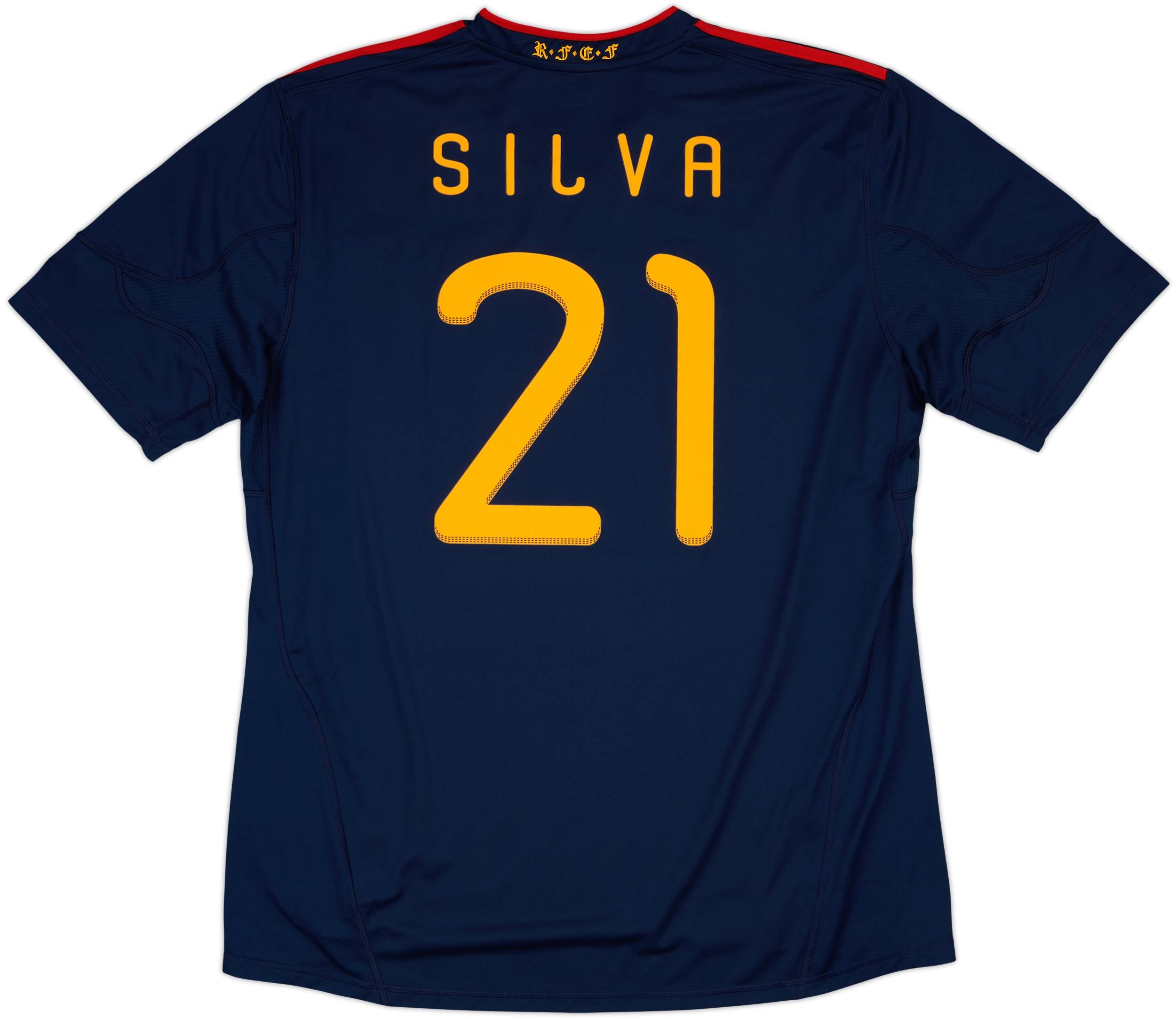 2010-11 Spain Away Shirt Silva #21 - 8/10 - (XXL)