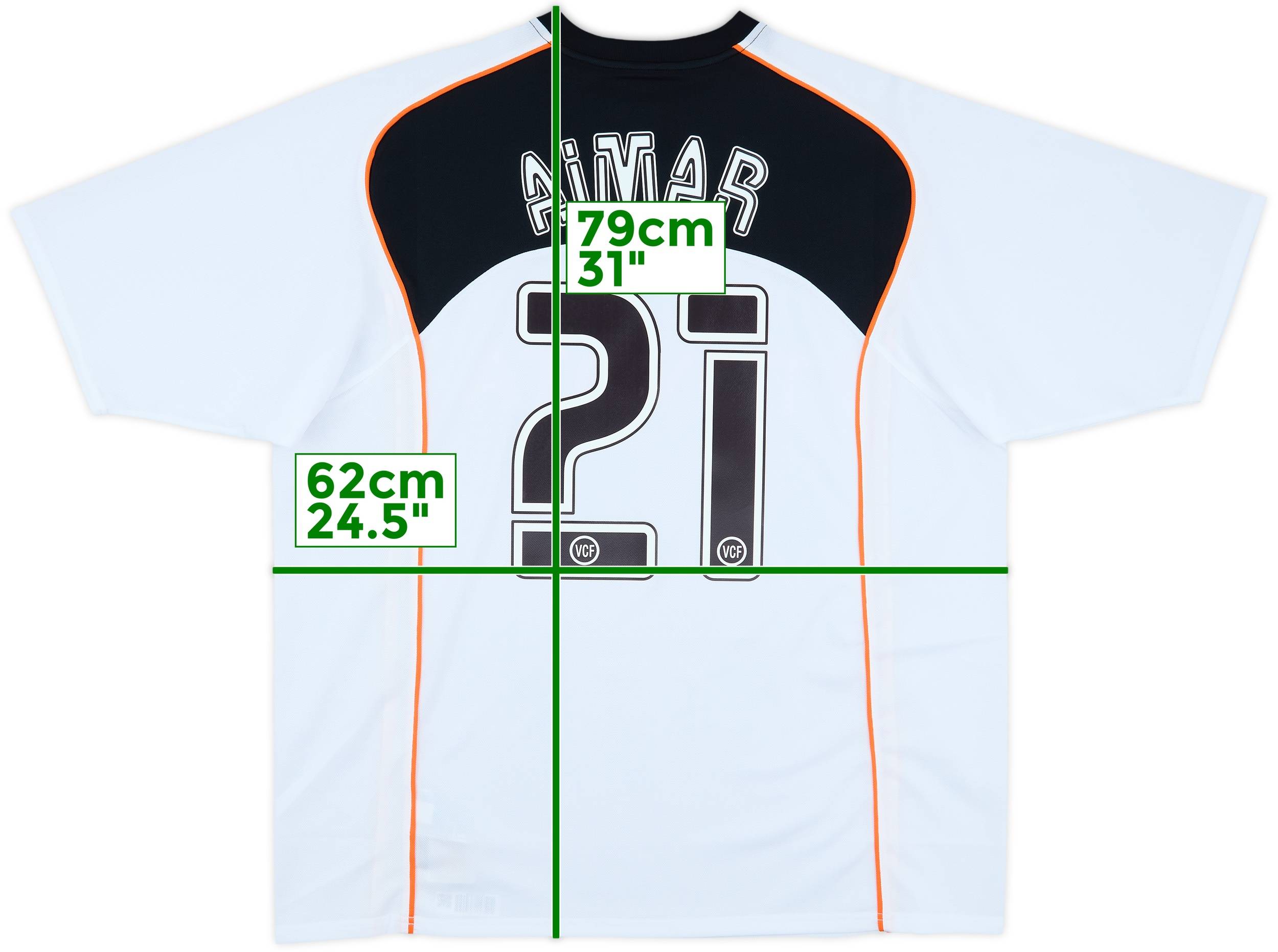 2004-05 Valencia Basic Home Shirt Aimar #21 - 10/10 - (XL)