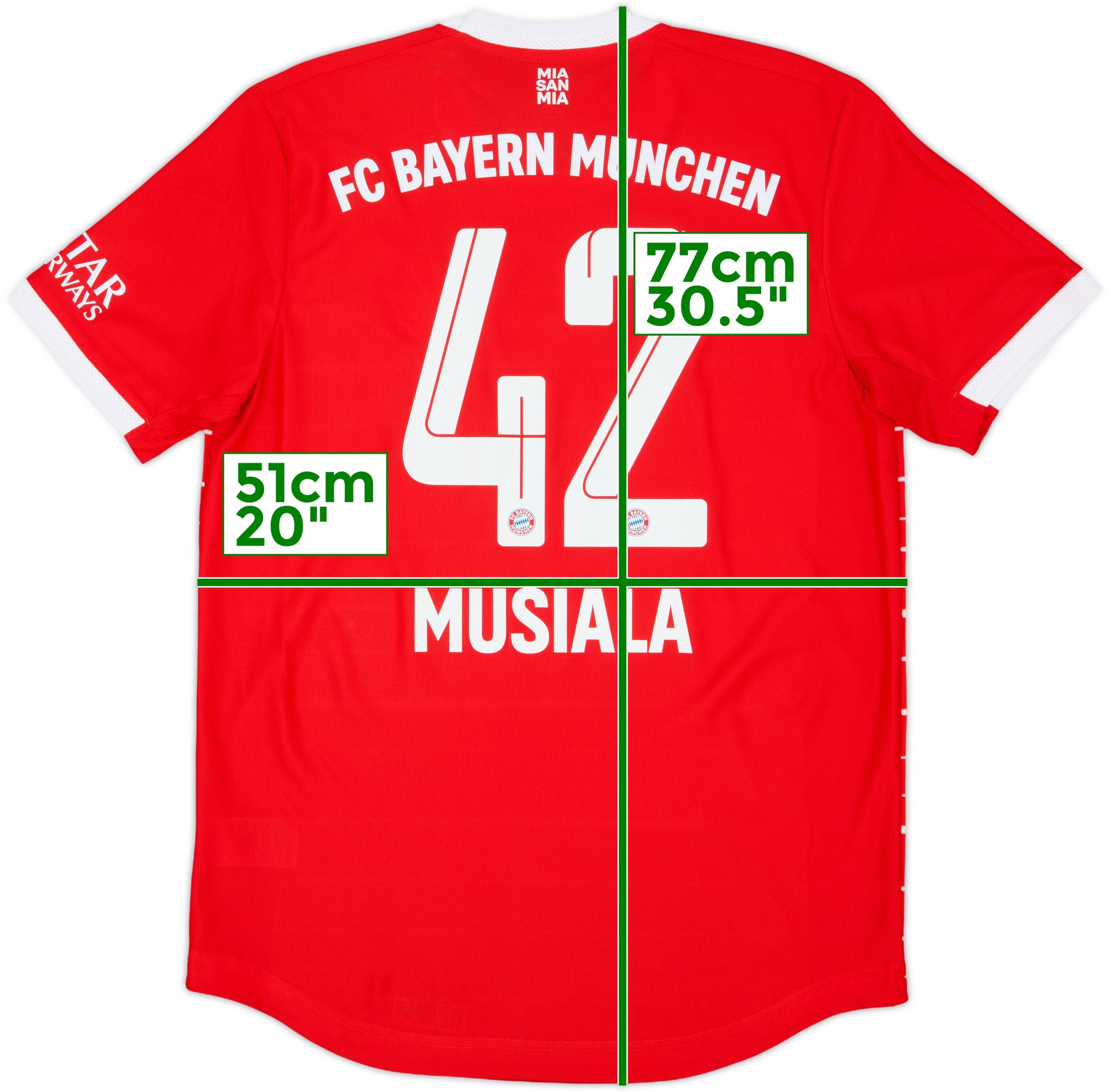FC Bayern München MUSIALA 42 シャツ 2022-23 Bayern Munich Authentic Home Shirt Musiala #42 (M)