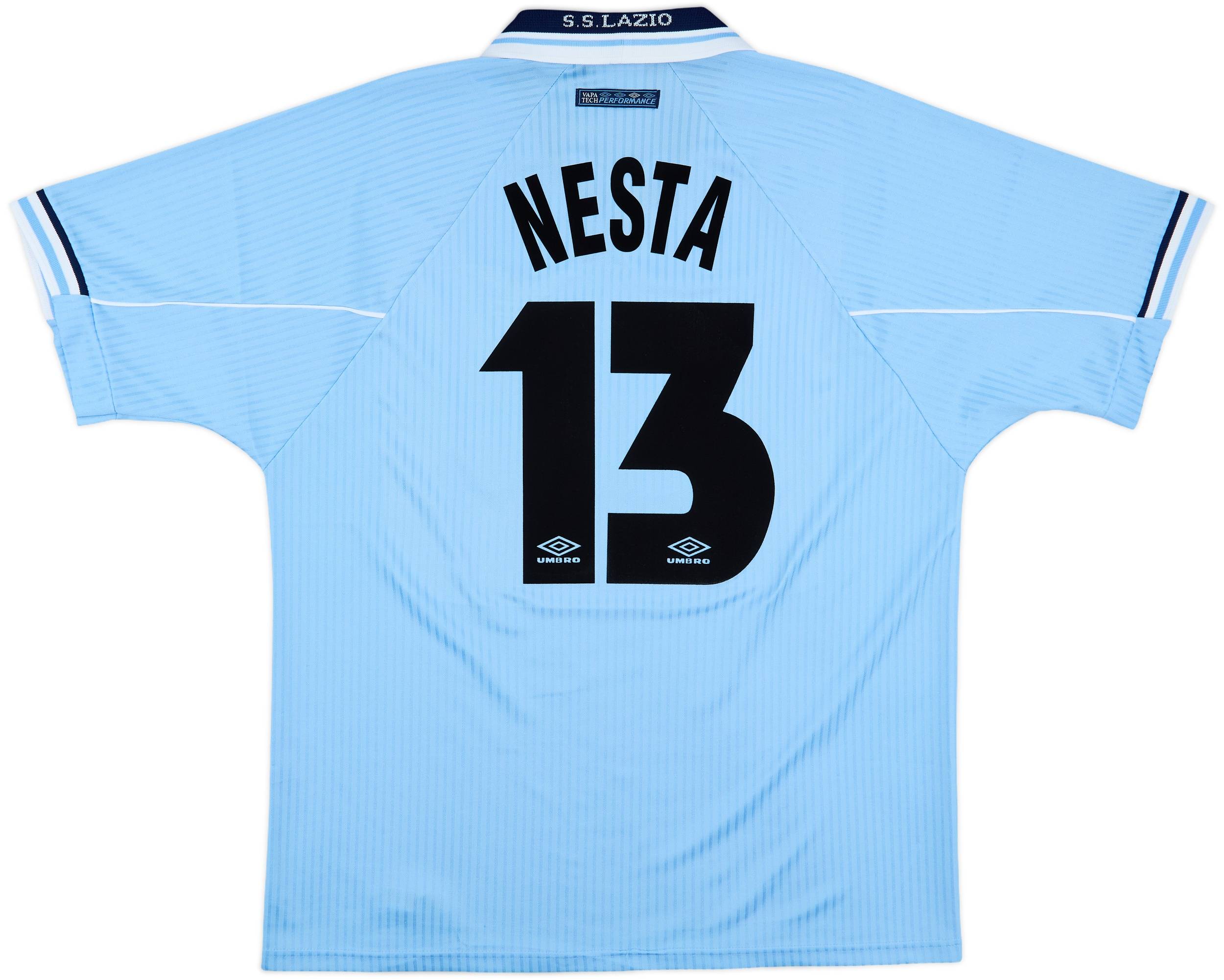 umbro　サッカーユニフォーム　LAZIO 1997-98 Lazio Home Shirt Nesta #13 - 6/10 - (XL)