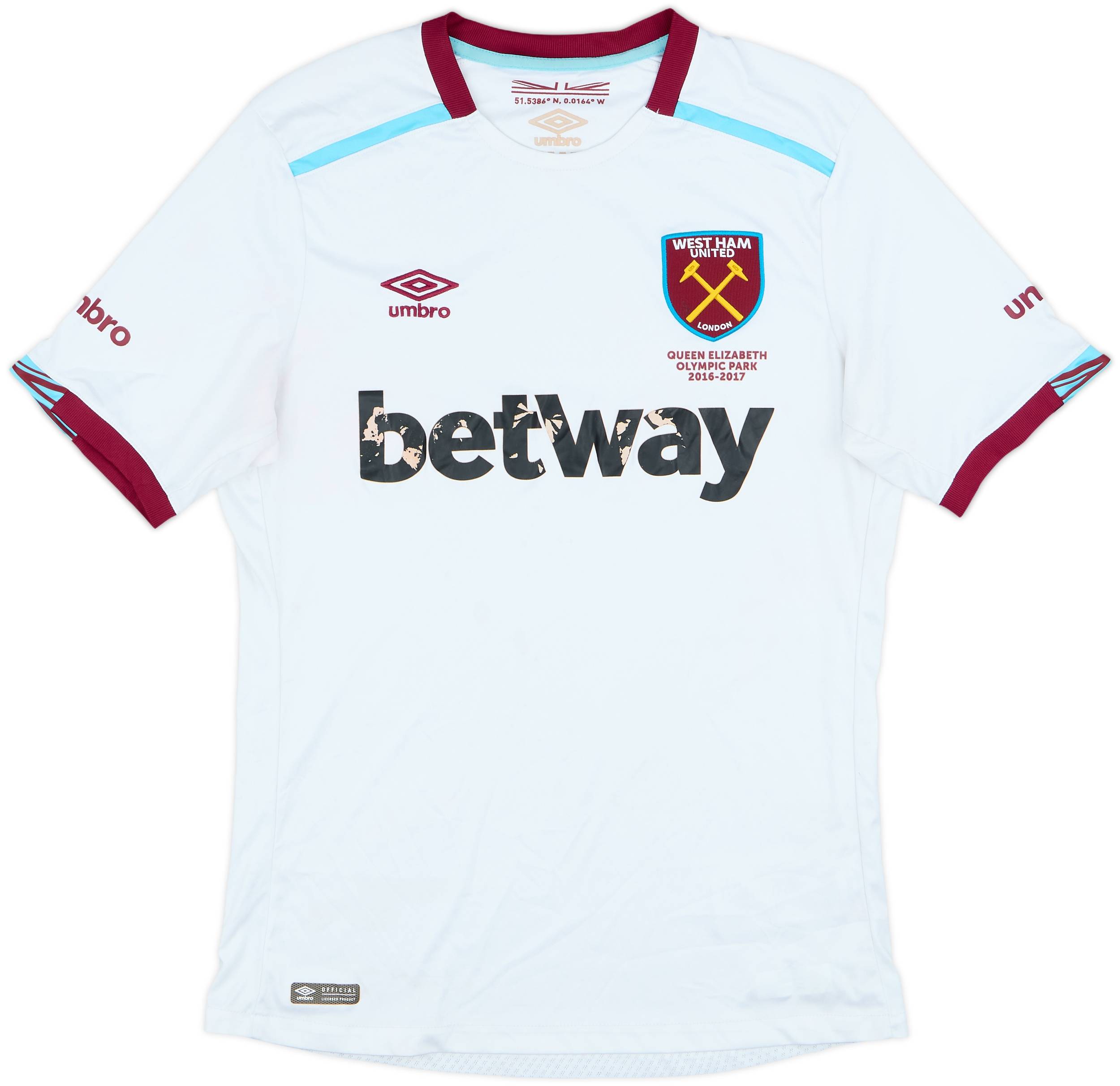 2016-17 West Ham Away Shirt - 4/10 - (M)