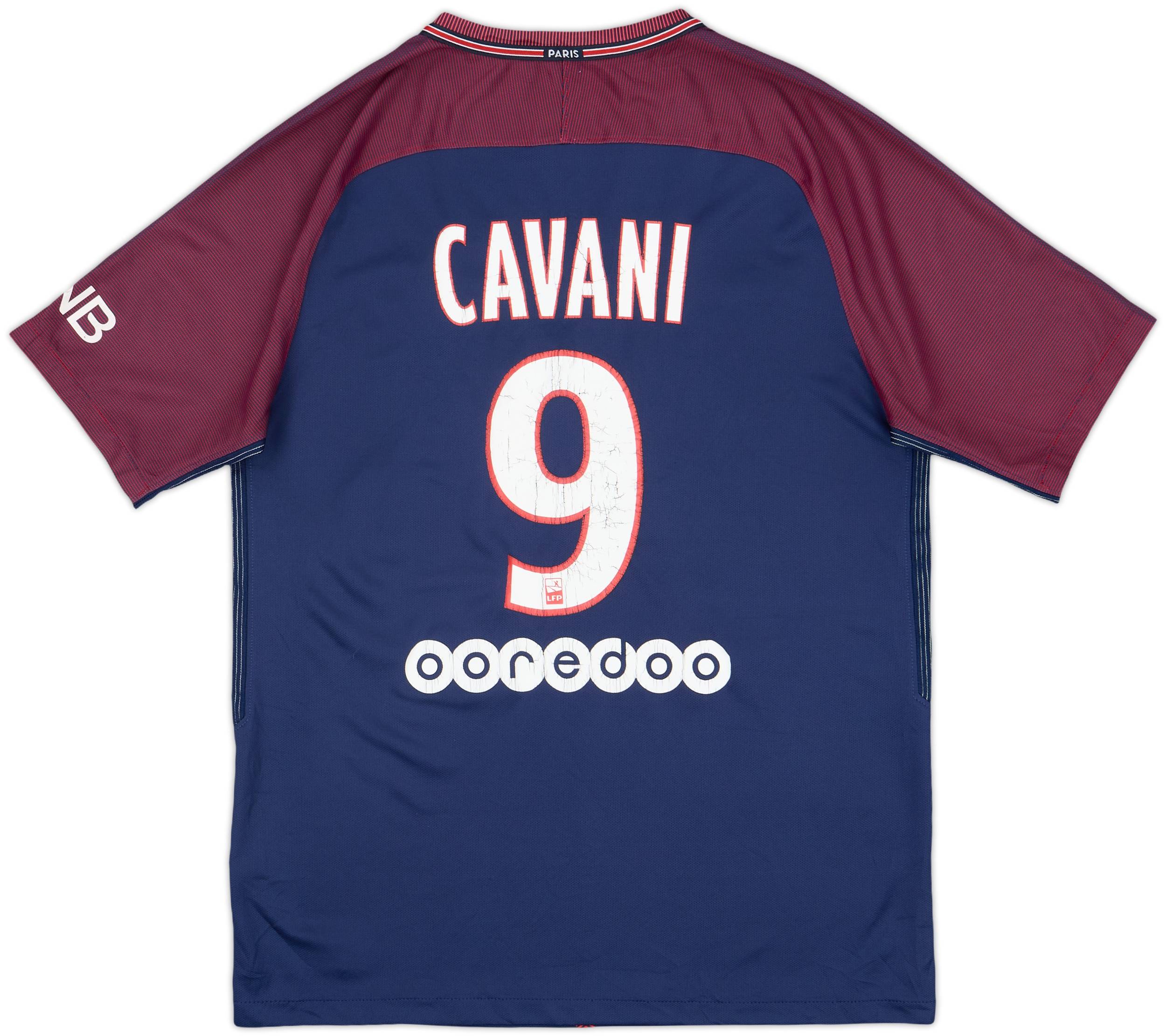 2017-18 Paris Saint-Germain Home Shirt Cavani #9 - 5/10 - (M)