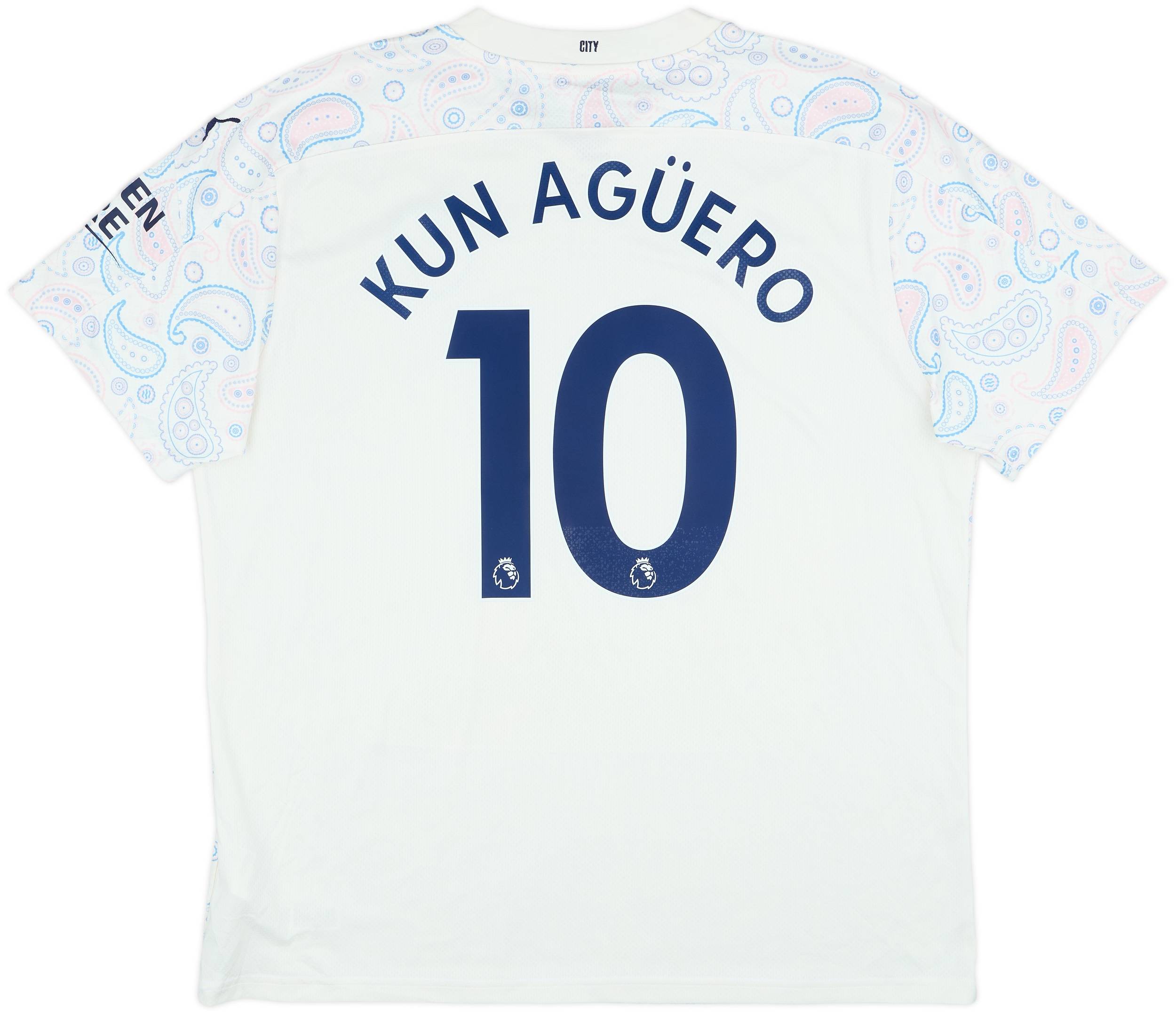 2020-21 Manchester City Third Shirt Kun Aguero #10 - 8/10 - (XXL)