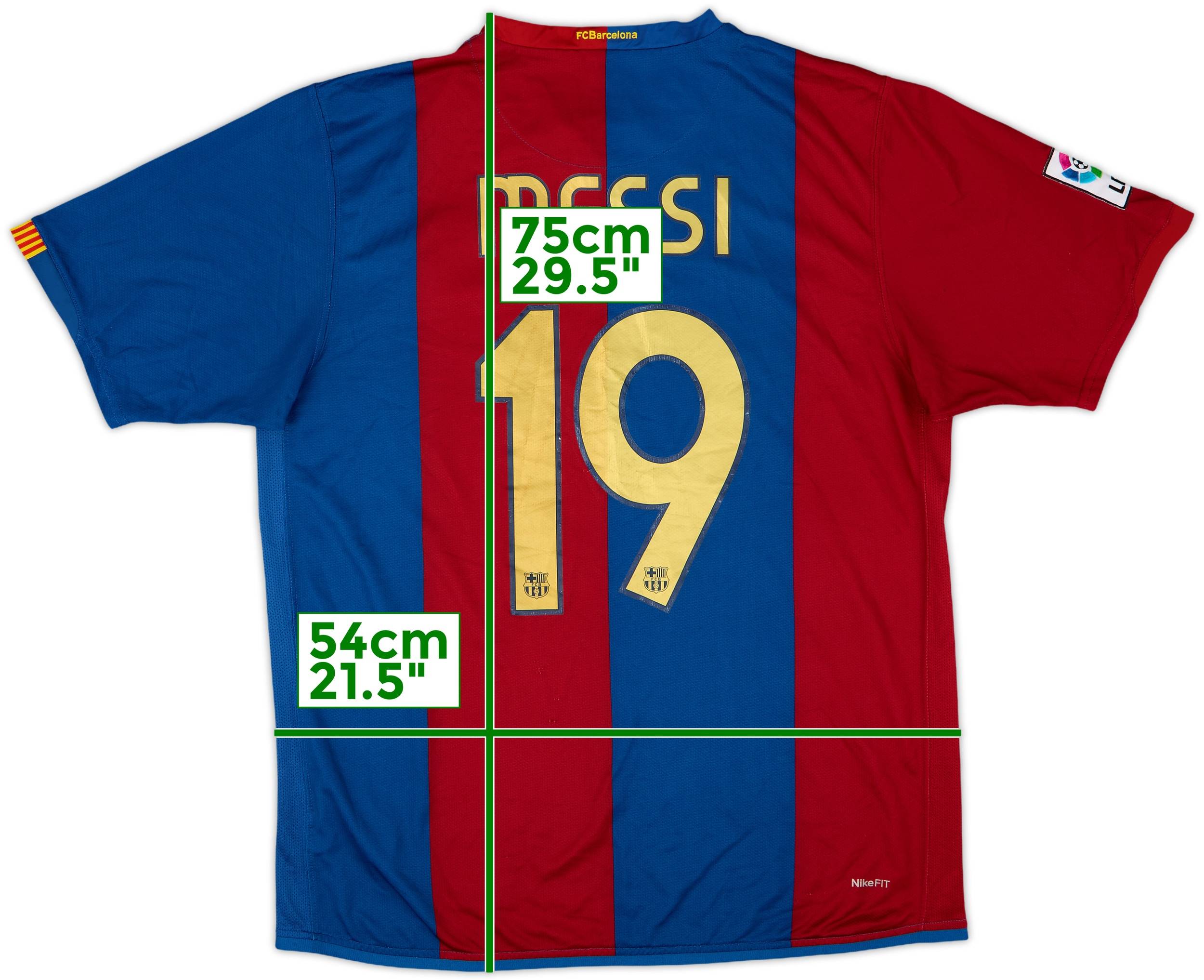 2006-07 Barcelona Home Shirt Messi #19 - 7/10 - (L)