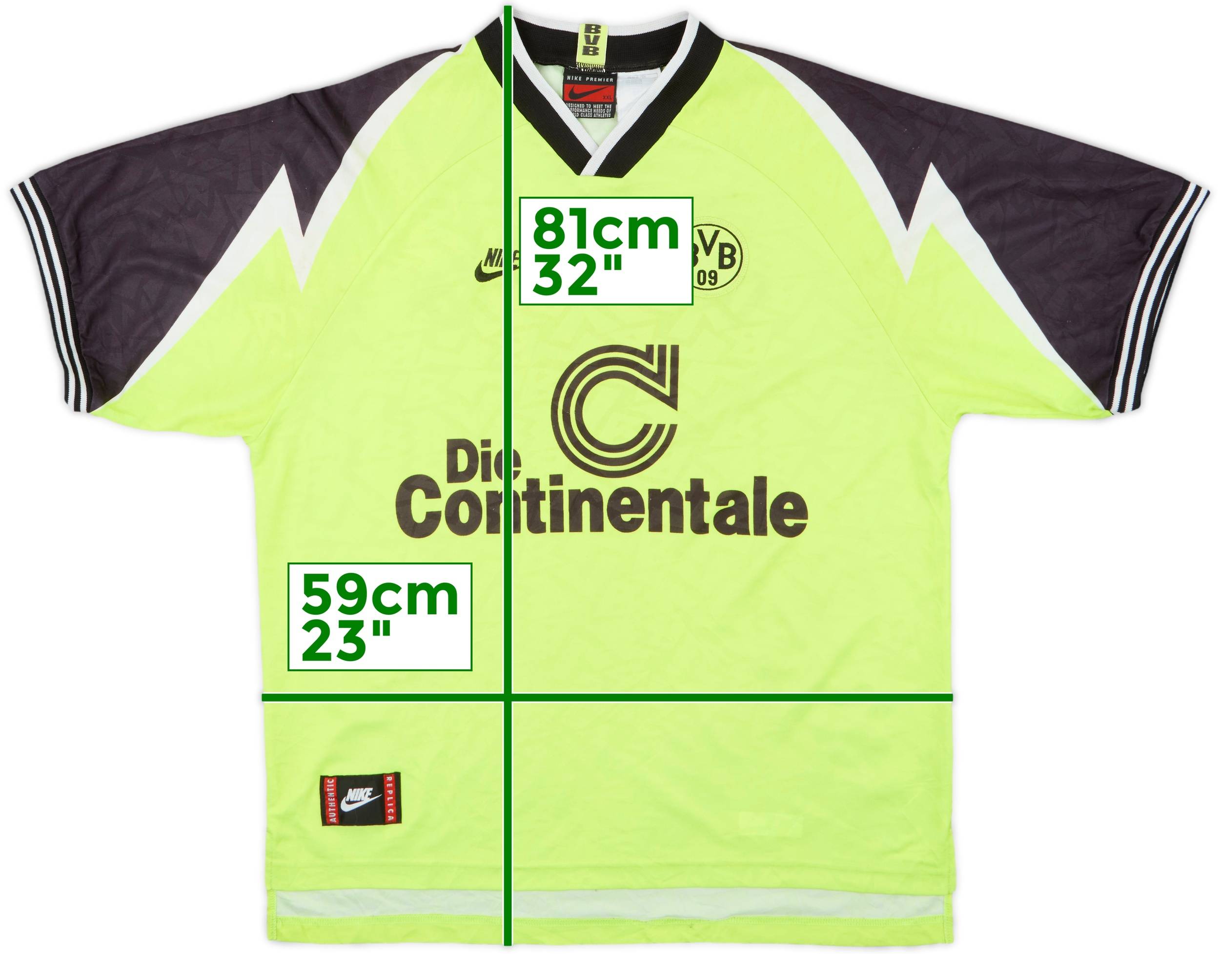 1995-96 Borussia Dortmund Home Shirt - 7/10 - (XXL)