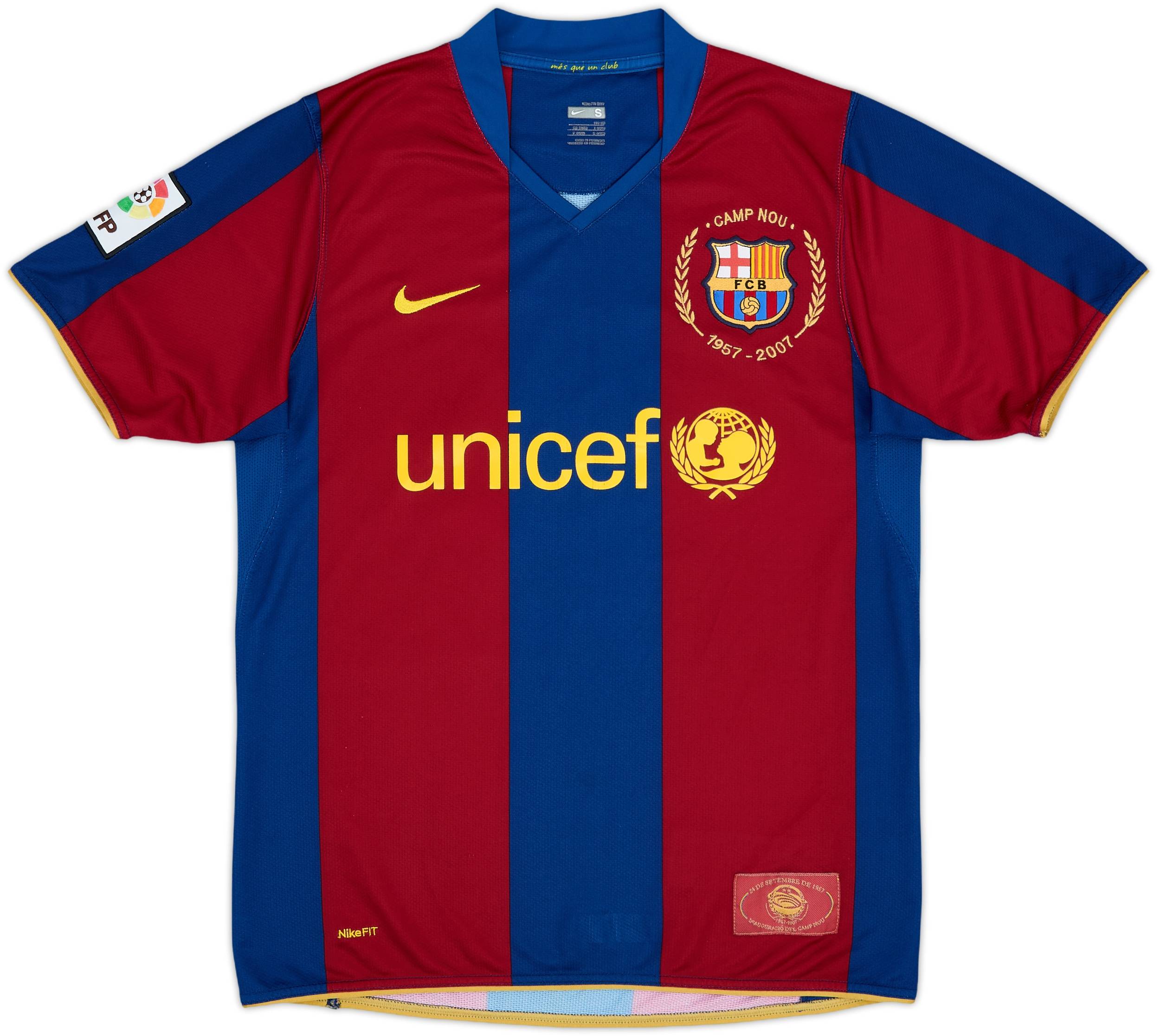 2007-08 Barcelona Home Shirt Messi #19 - 6/10 - (S)