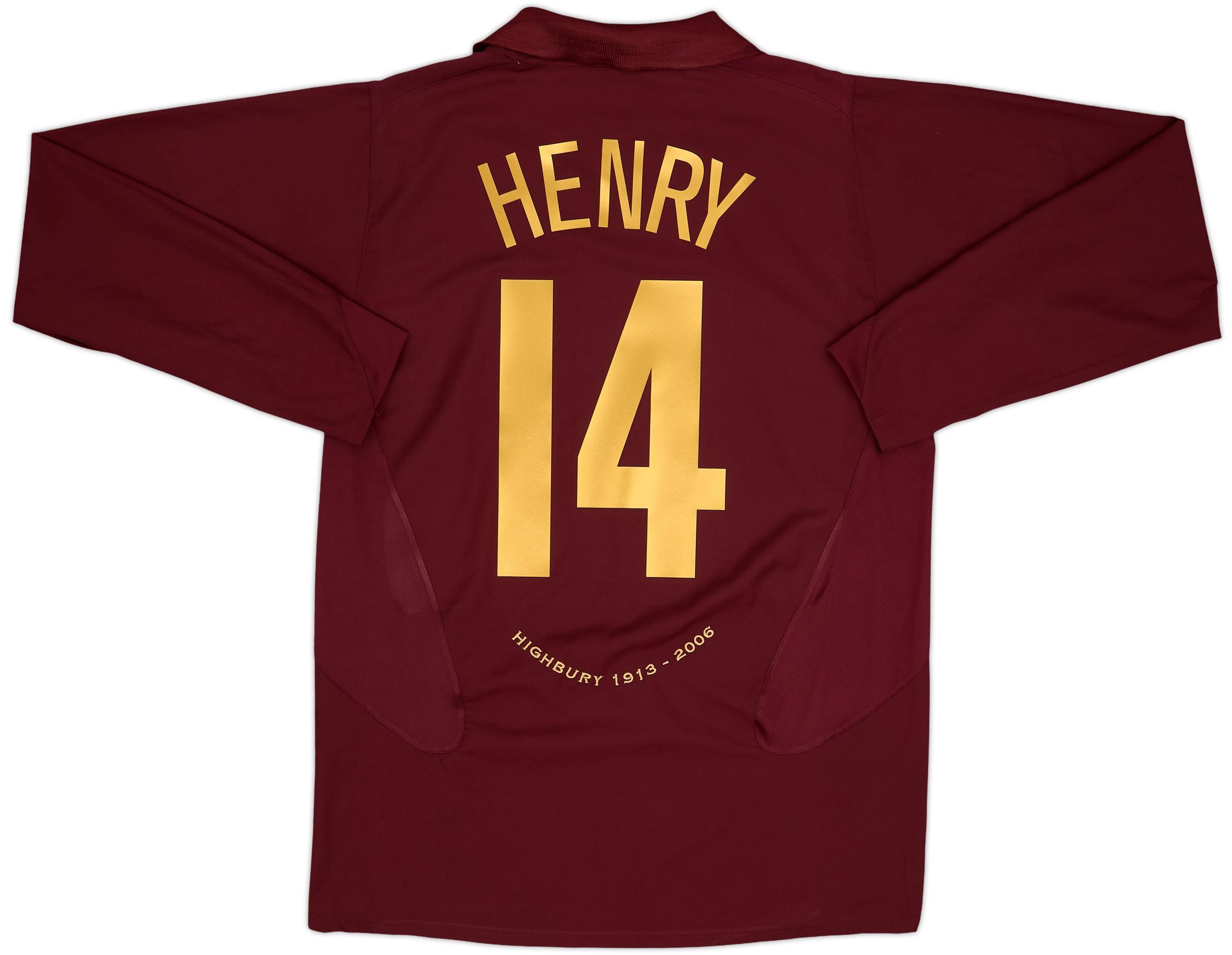 2005-06 Arsenal Home L/S Shirt Henry #14 - 8/10 - (L)