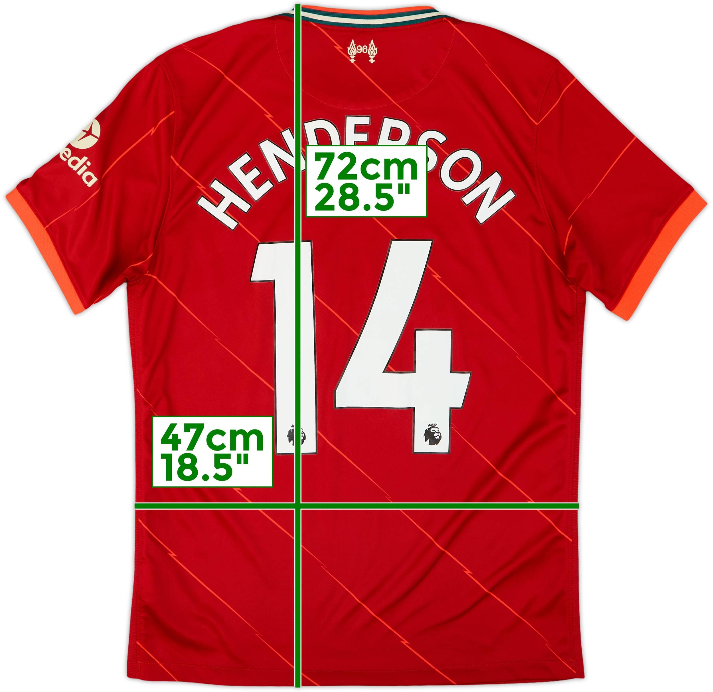 リバプール HENDERSON 14 シャツ 2021-22 Liverpool Home Shirt Henderson #14 - 7/10 - (M)
