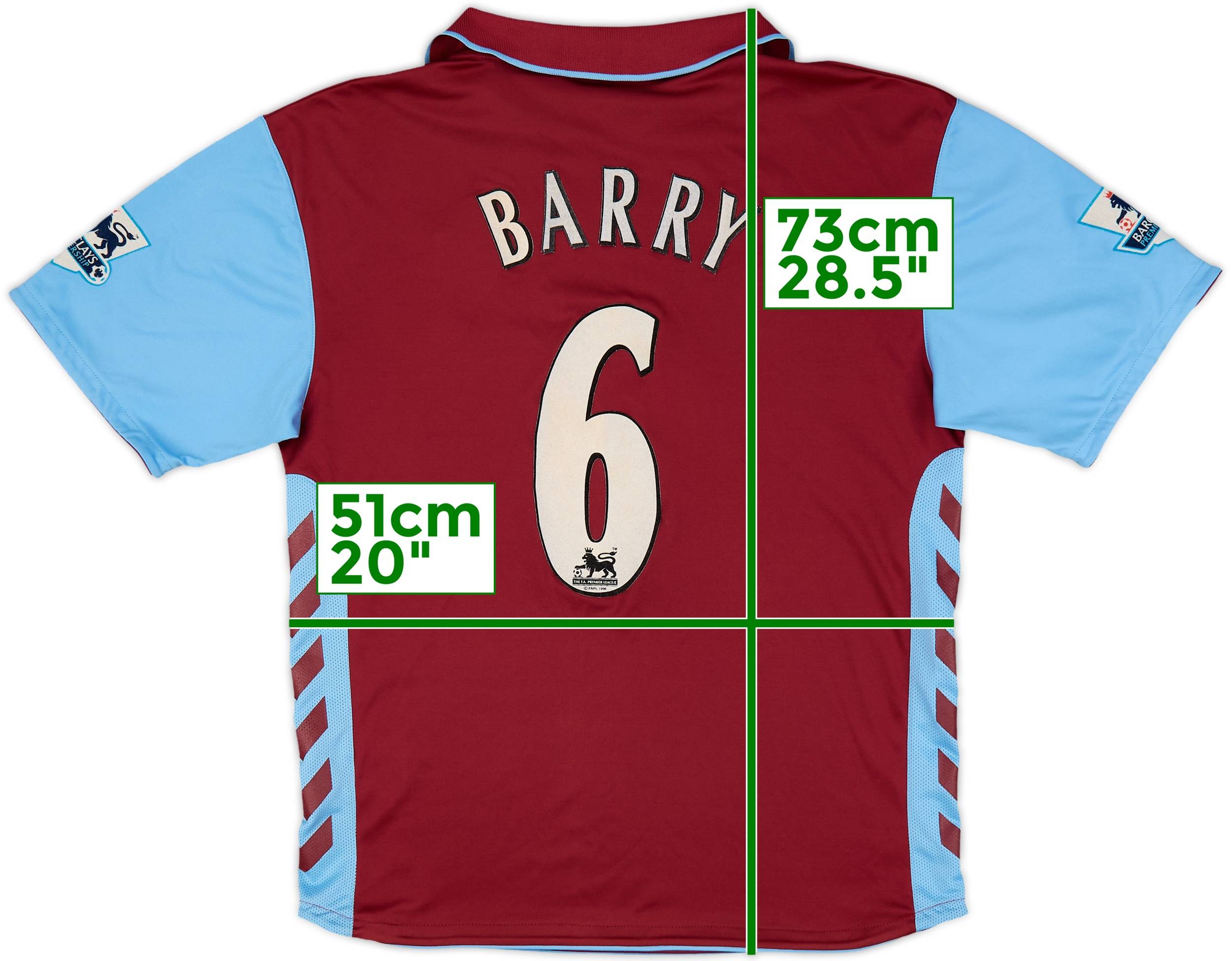 2006-07 Aston Villa Home Shirt Barry #6 - 7/10 - (L)