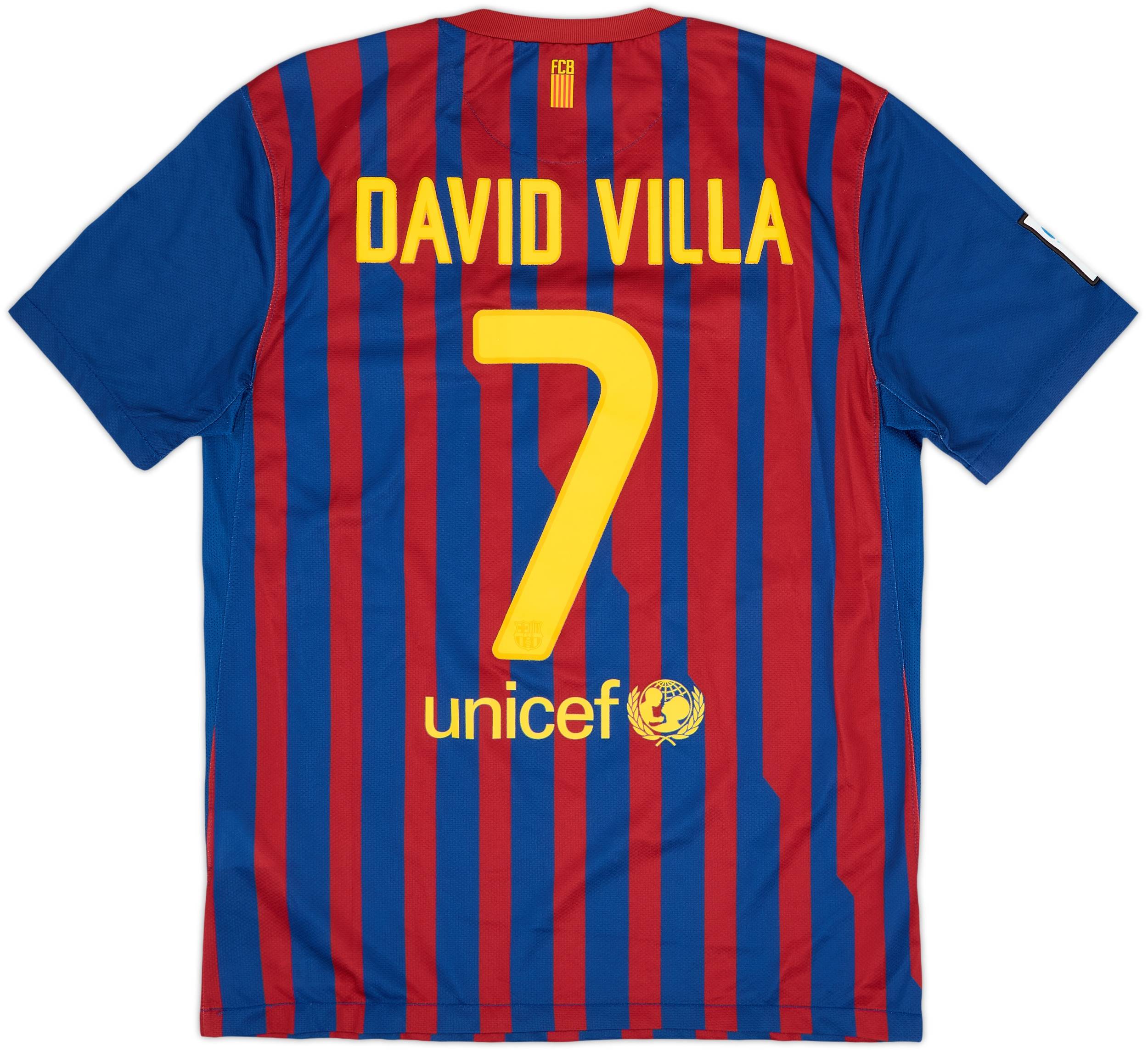 2011-12 Barcelona Home Shirt David Villa #7 - 6/10 - (M)