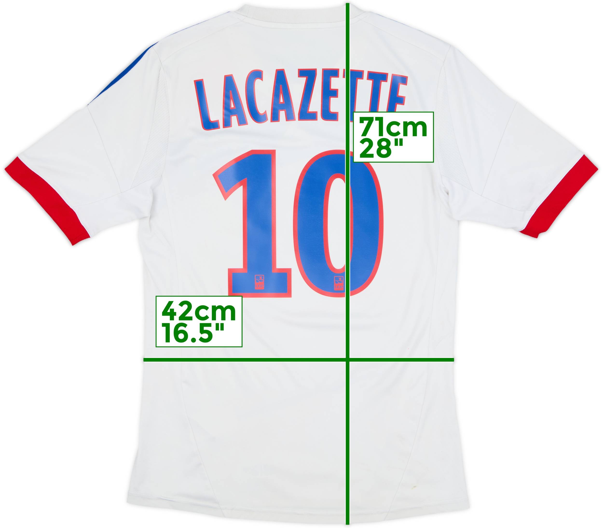 2012-13 Lyon Home Shirt Lacazette #10 - 6/10 - (S)