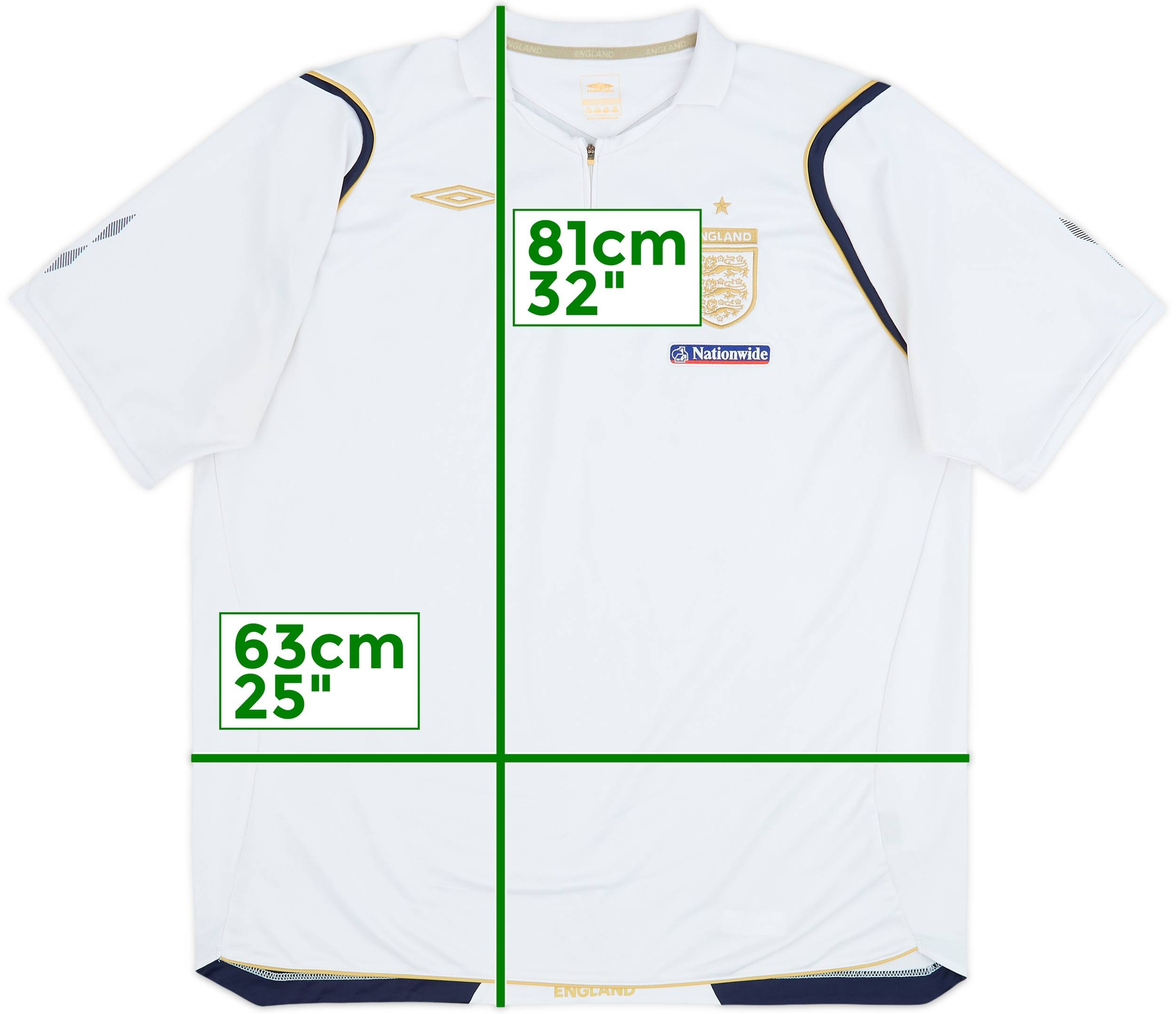2006-07 England Umbro 1/4 Zip Training Shirt - 7/10 - (XXL)