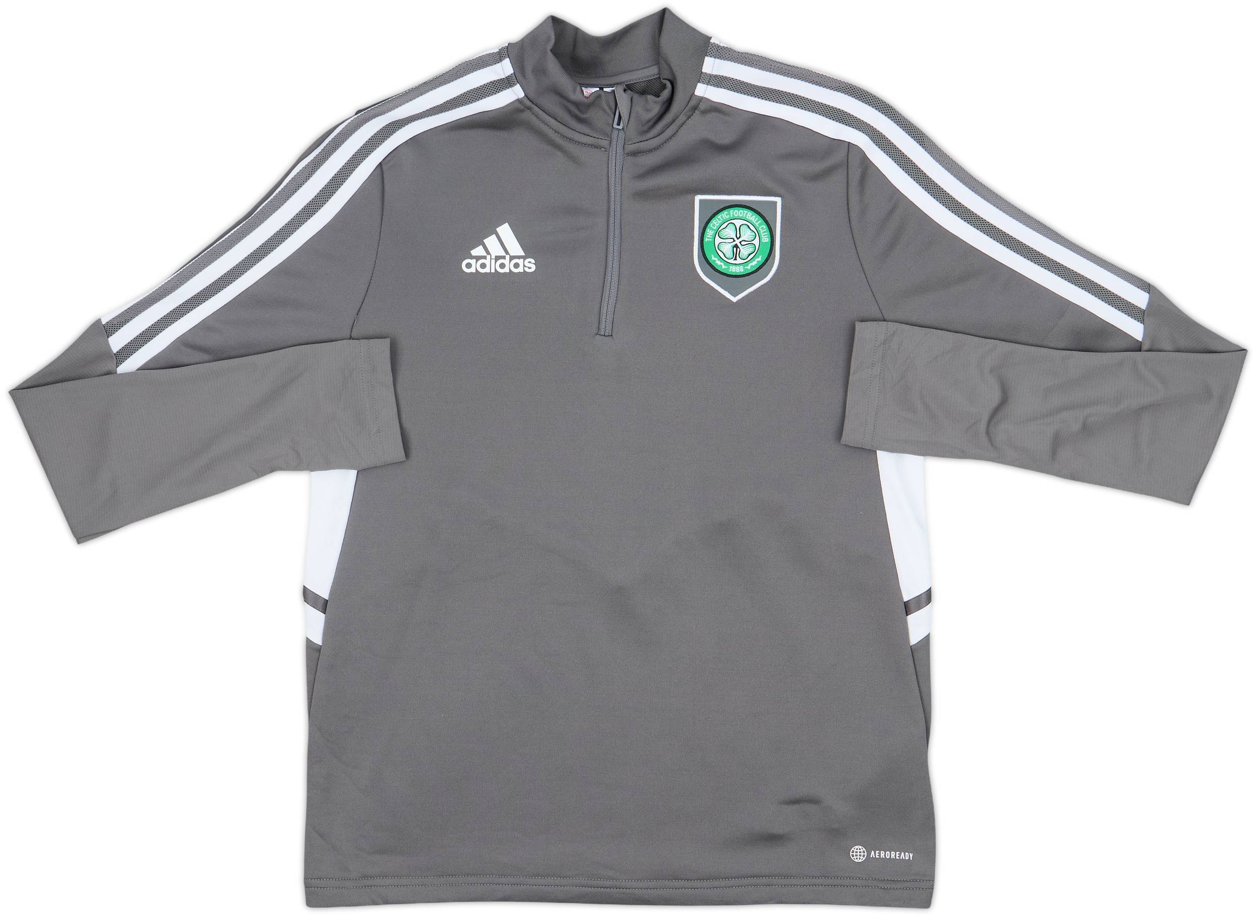 2022-23 Celtic adidas 1/4 Zip Training Top - 10/10 - (L.Boys)