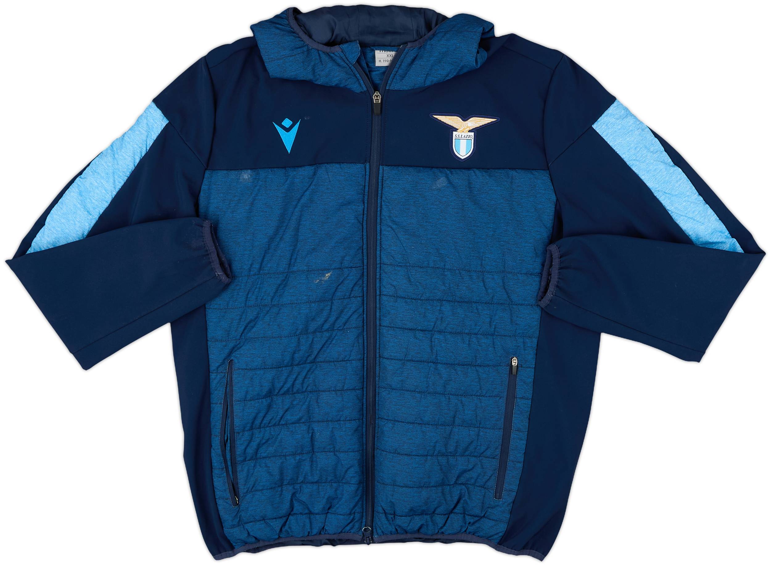 macron ラツィオ ジャケット XL ネイビー 2019-20 Lazio Macron Padded Bench Coat - 5/10 - (XXL)