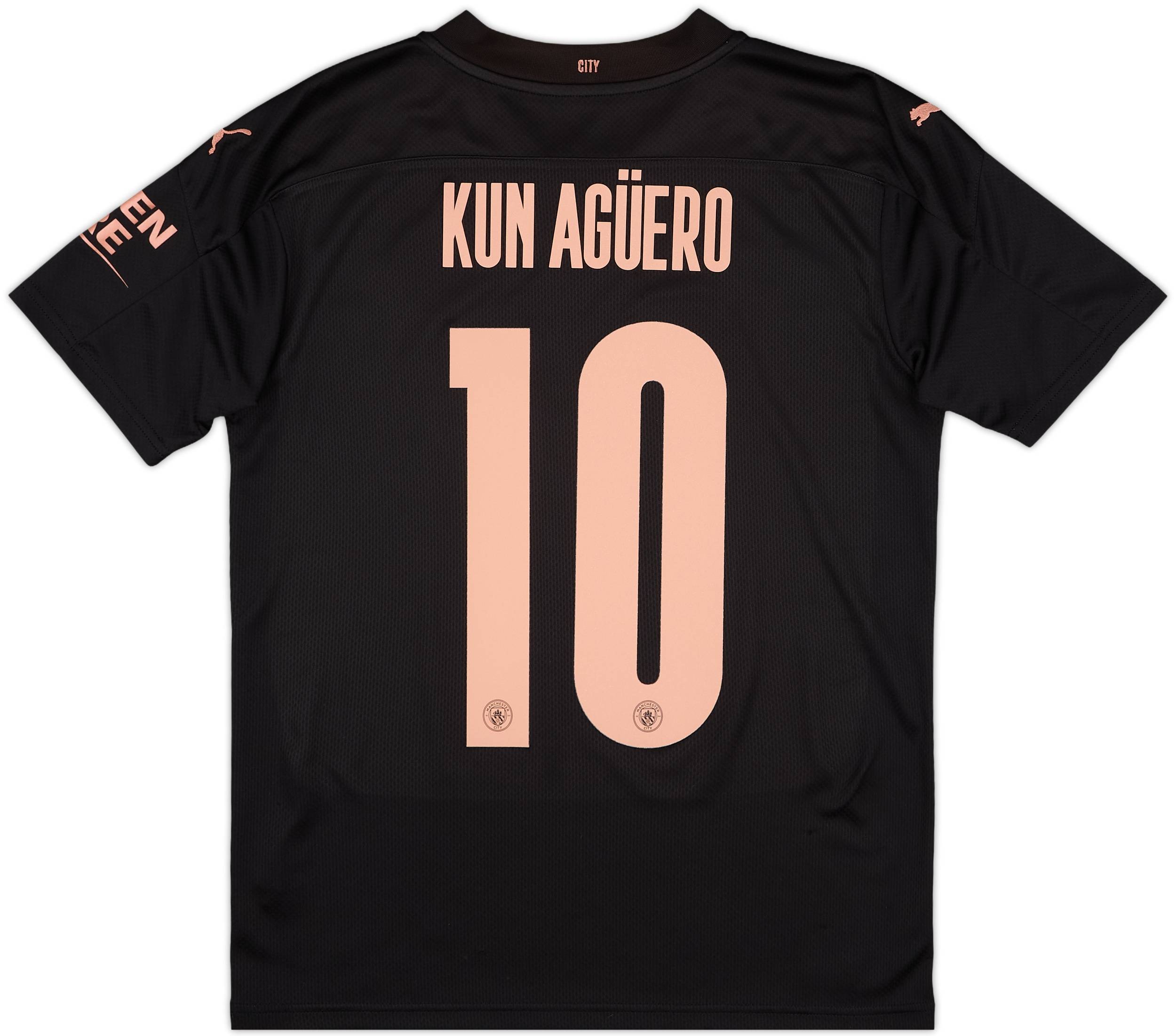2020-21 Manchester City Away Shirt Kun Aguero #10 - 9/10 - (S)