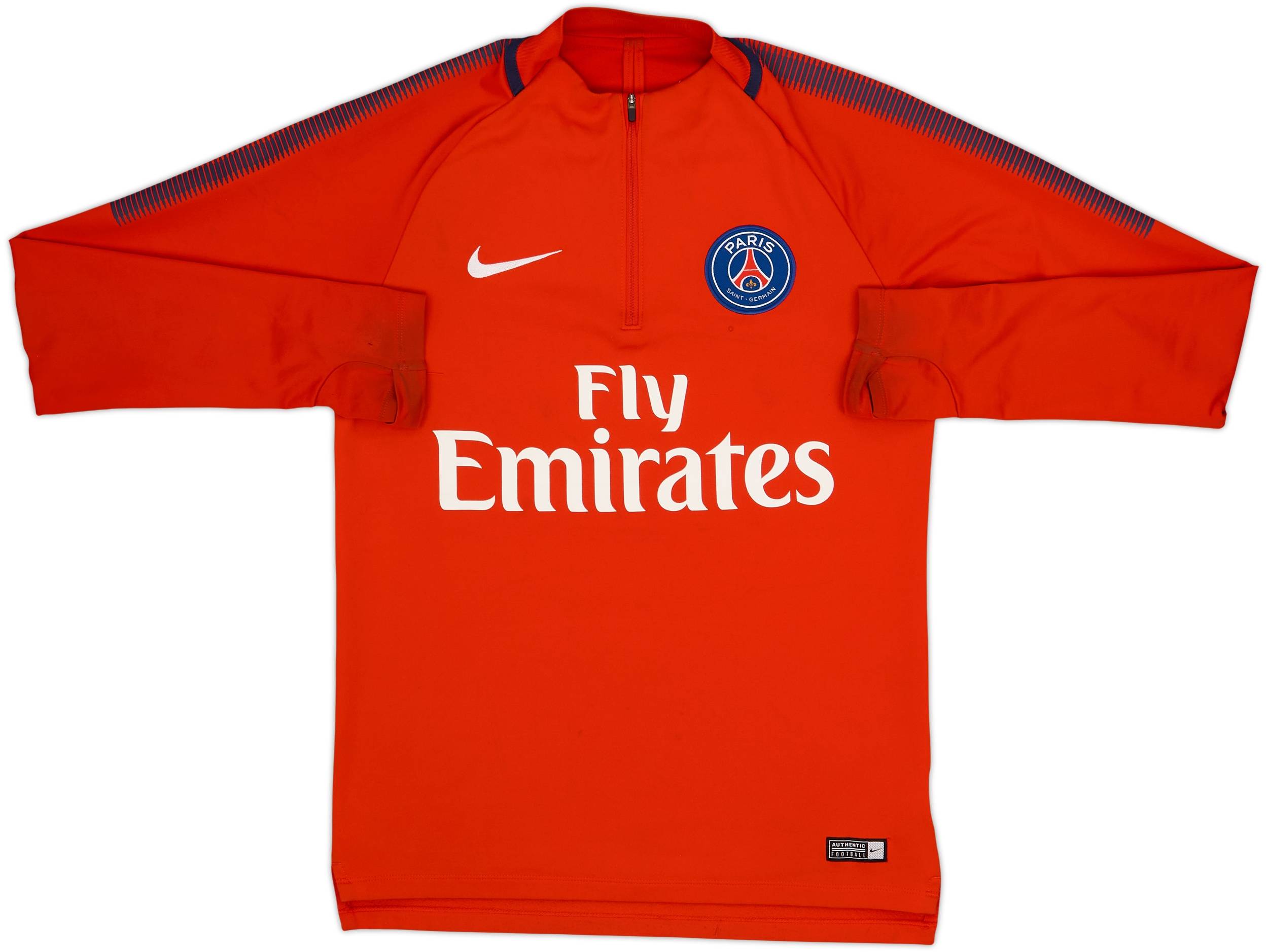 2017-18 Paris Saint-Germain Nike 1/4 Zip Drill Top - 7/10 - (S)