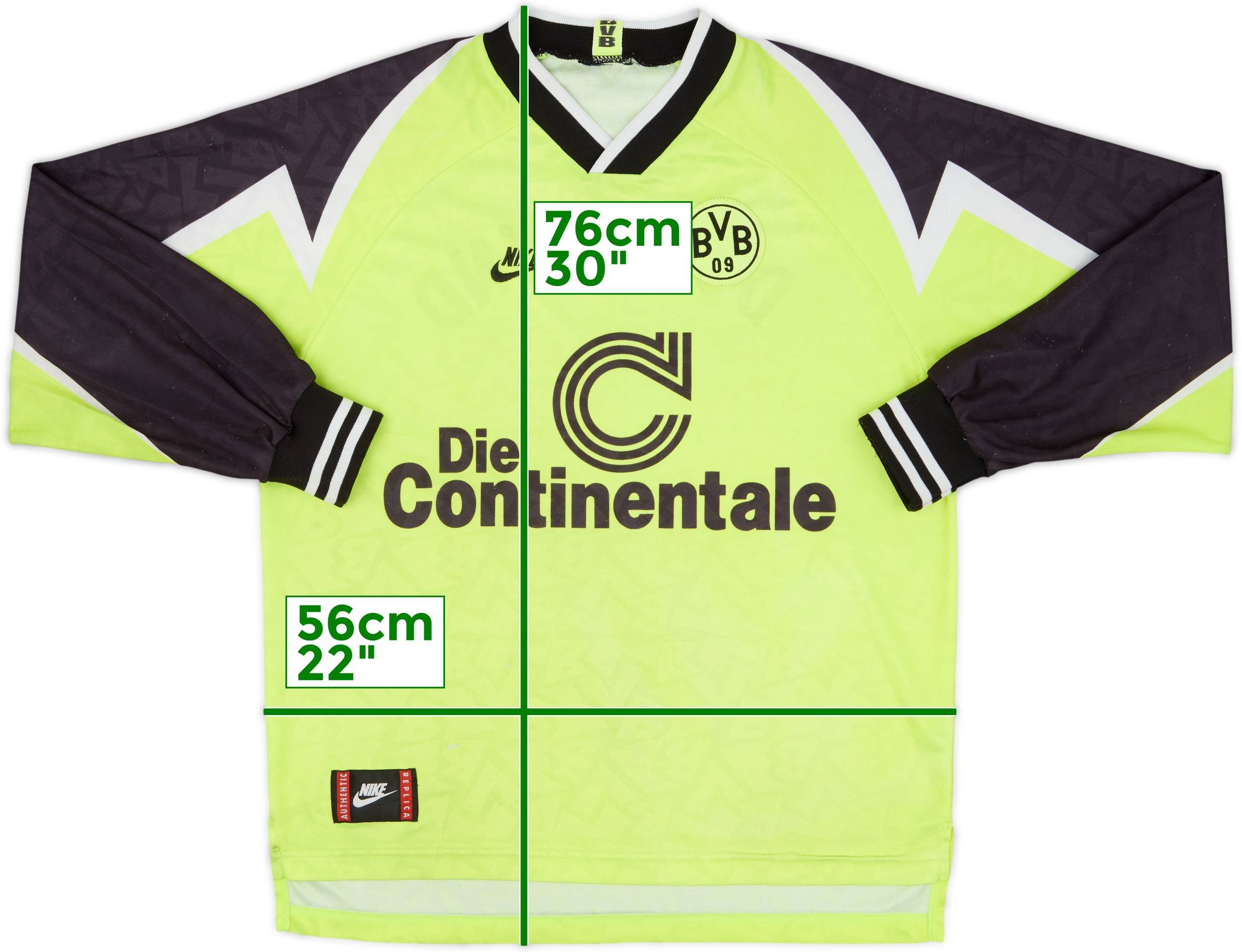 1995-96 Borussia Dortmund Home L/S Shirt - 6/10 - (XXL)