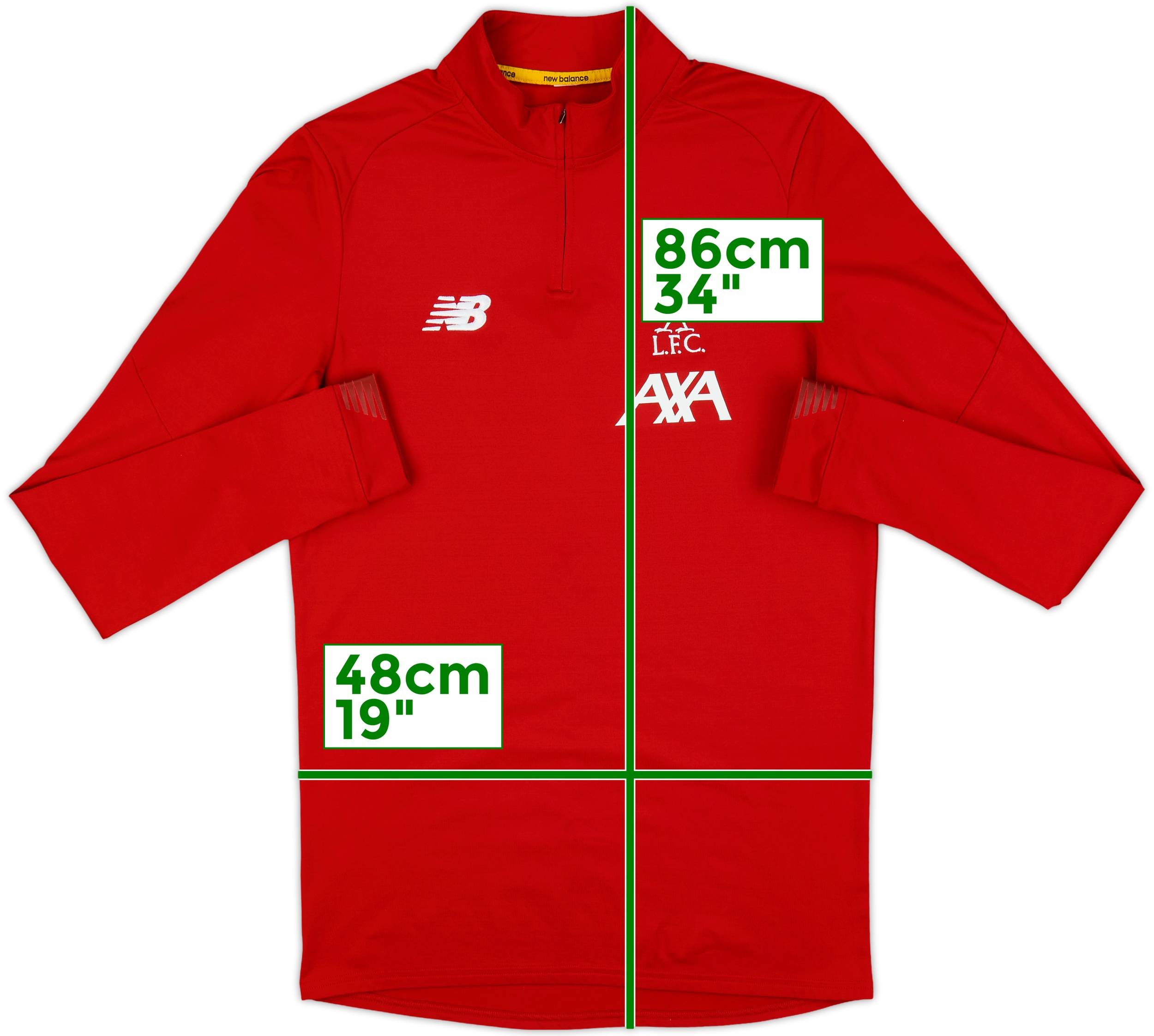 2019-20 Liverpool New Balance 1/4 Zip Drill Top - 8/10 - (M)