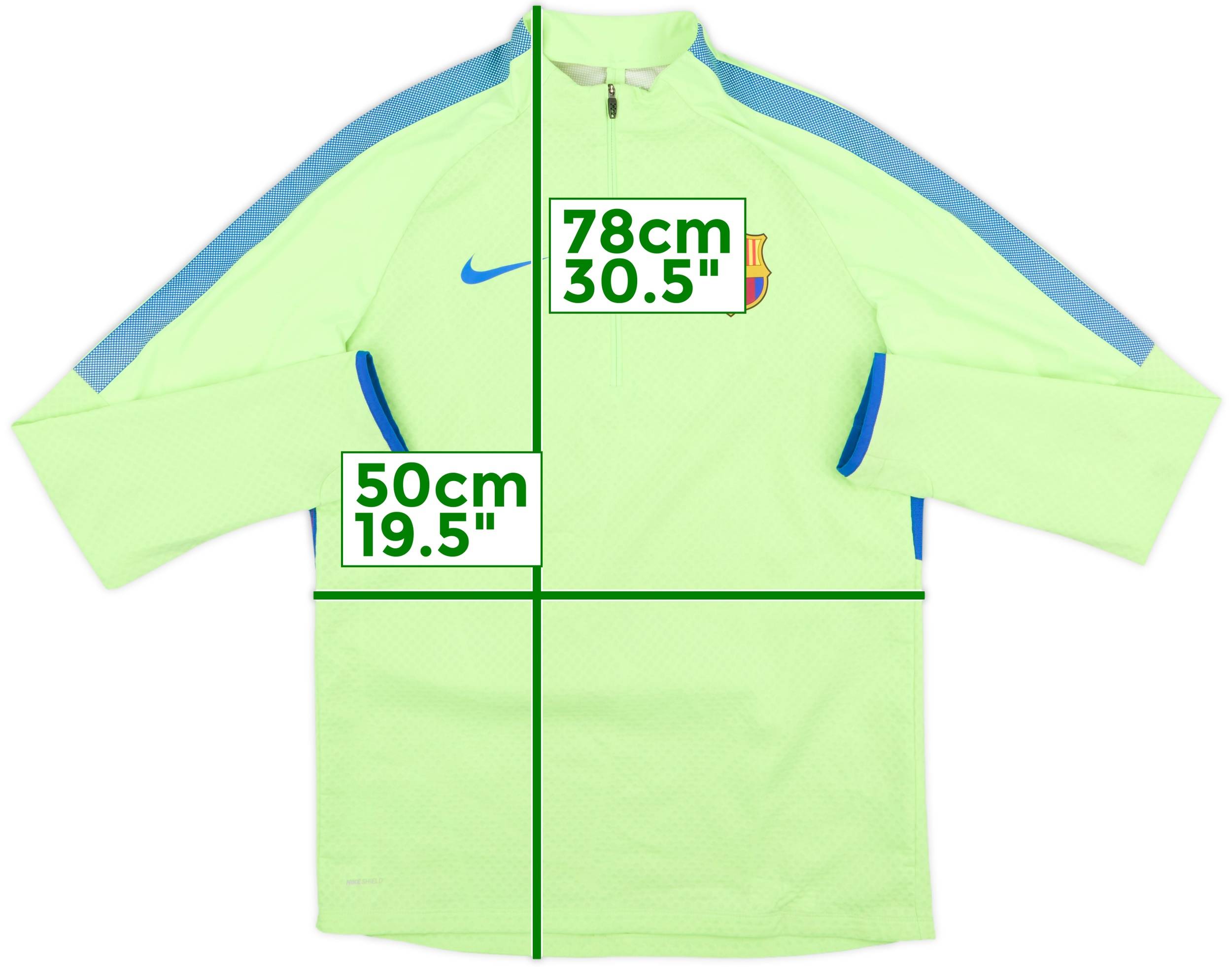 2017-18 Barcelona Nike 1/4 Zip Drill Top 9/10 (M)