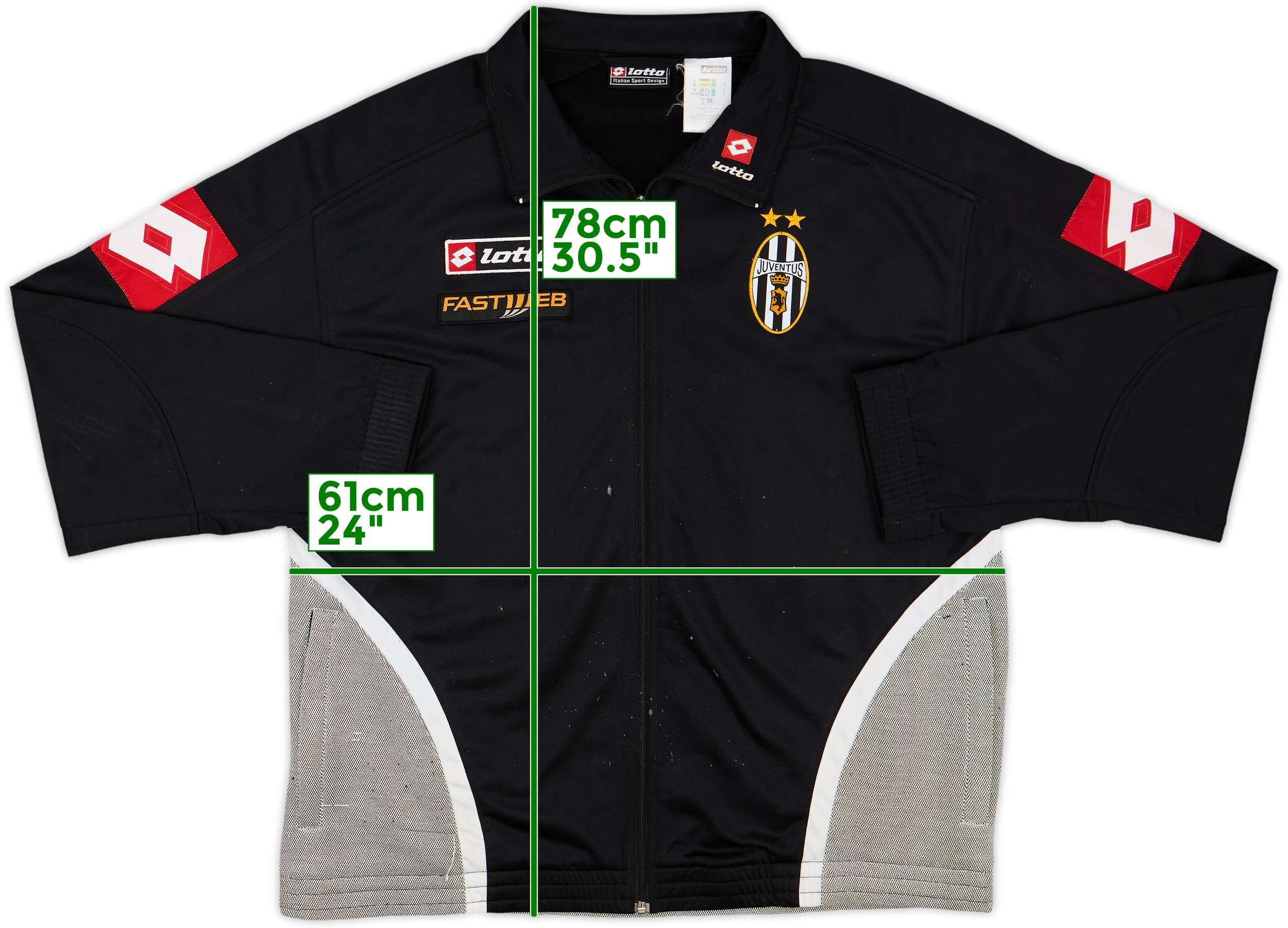 2001-02 Juventus Lotto Track Jacket - 4/10 - (L)