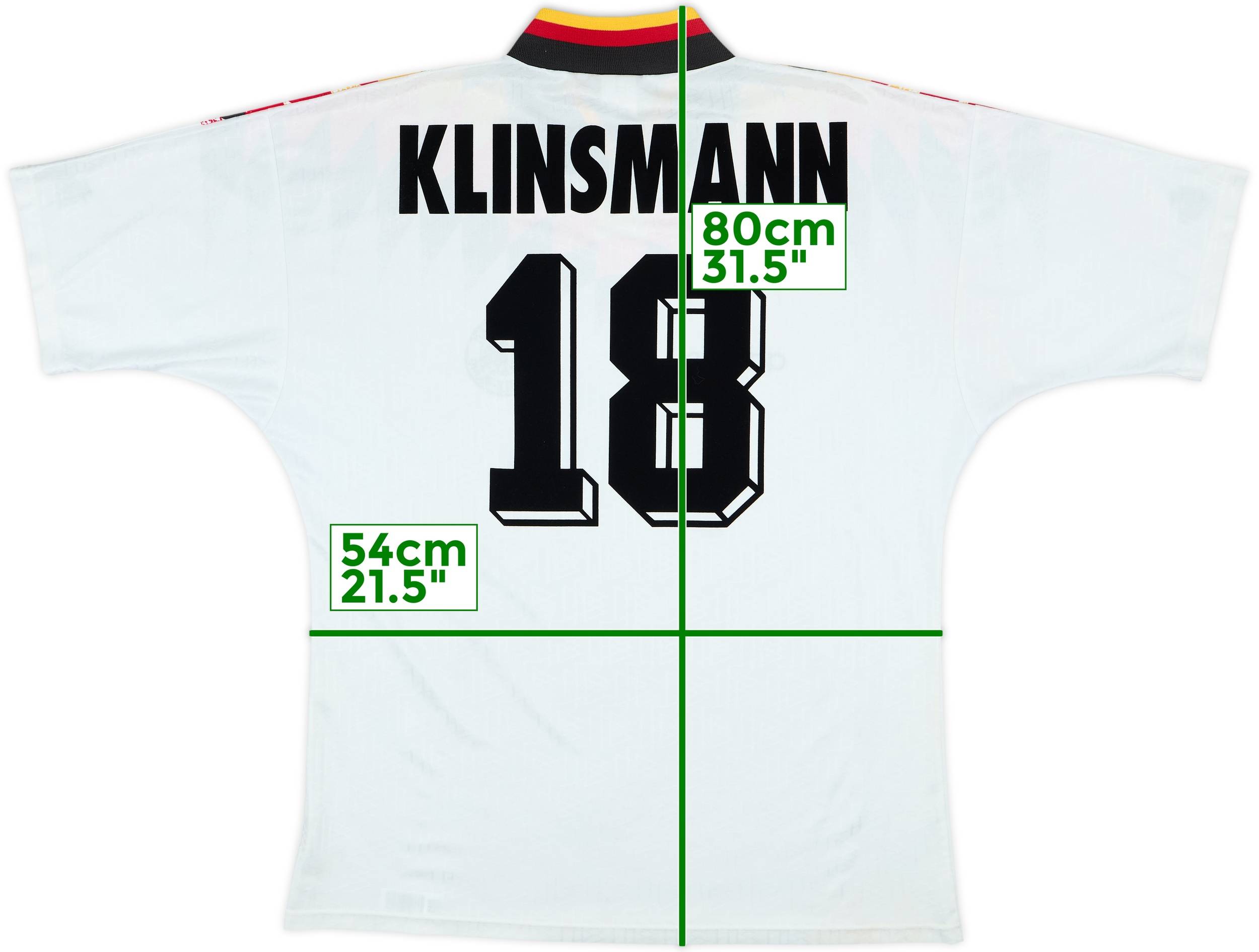 1994-96 Germany Home Shirt Klinsmann #18 - 8/10 - (L)