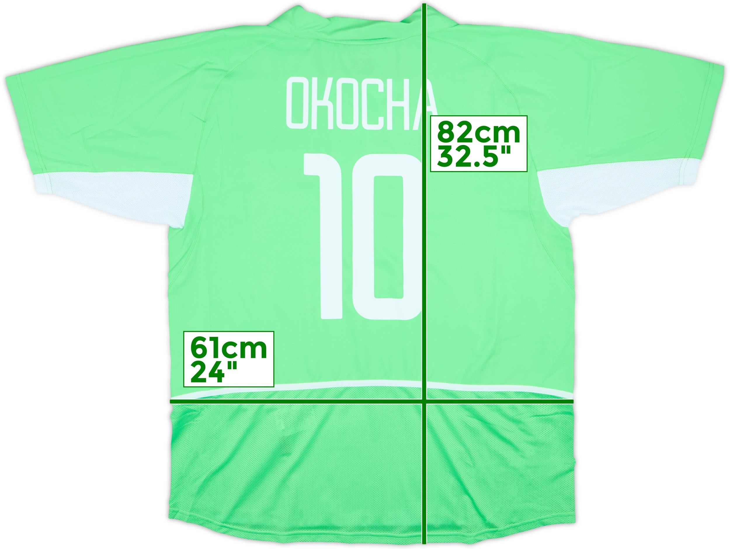 2002-04 Nigeria Home Shirt Okocha #10 - 8/10 - (XL)