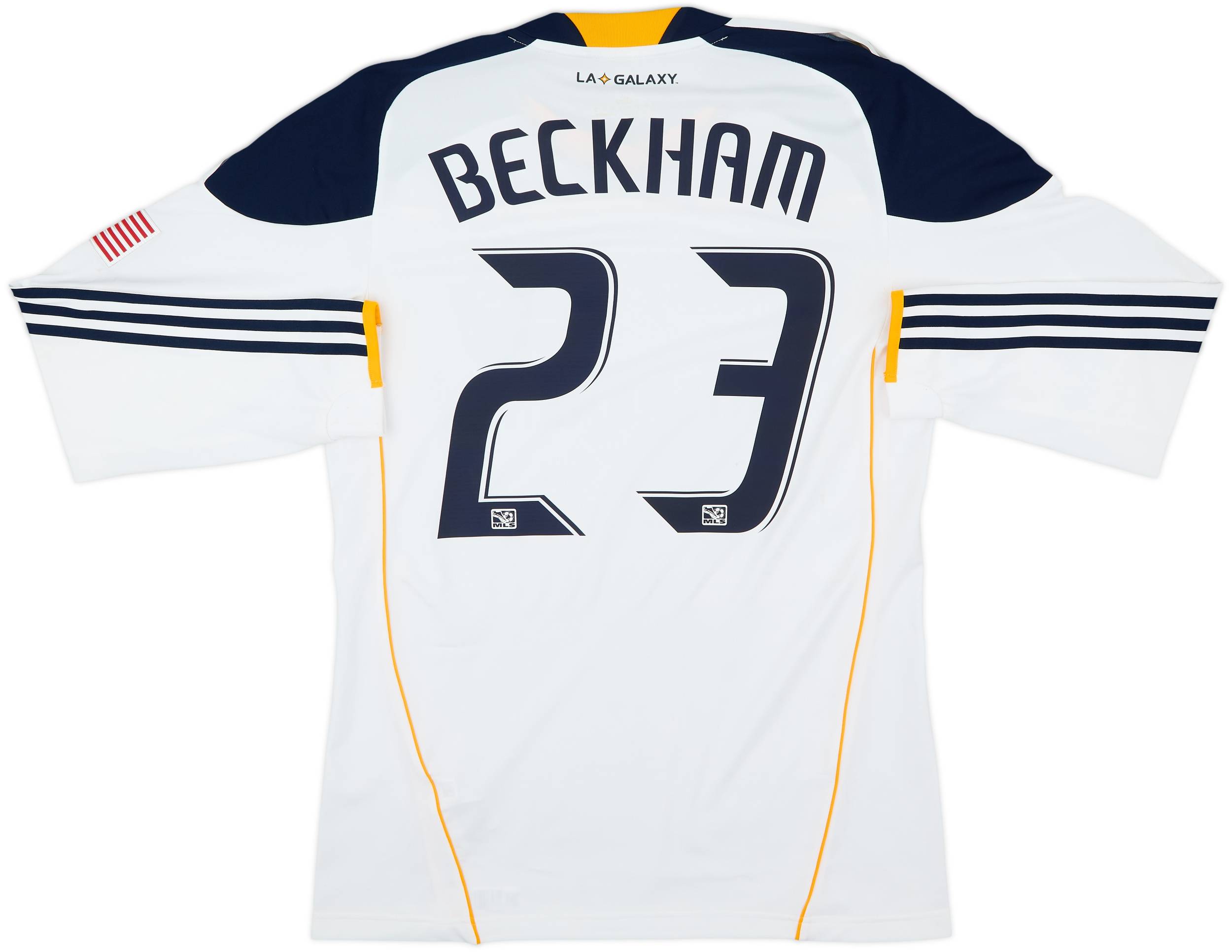 2010-11 LA Galaxy Player Issue Home L/S Shirt Beckham #23 - 5/10 - (L)