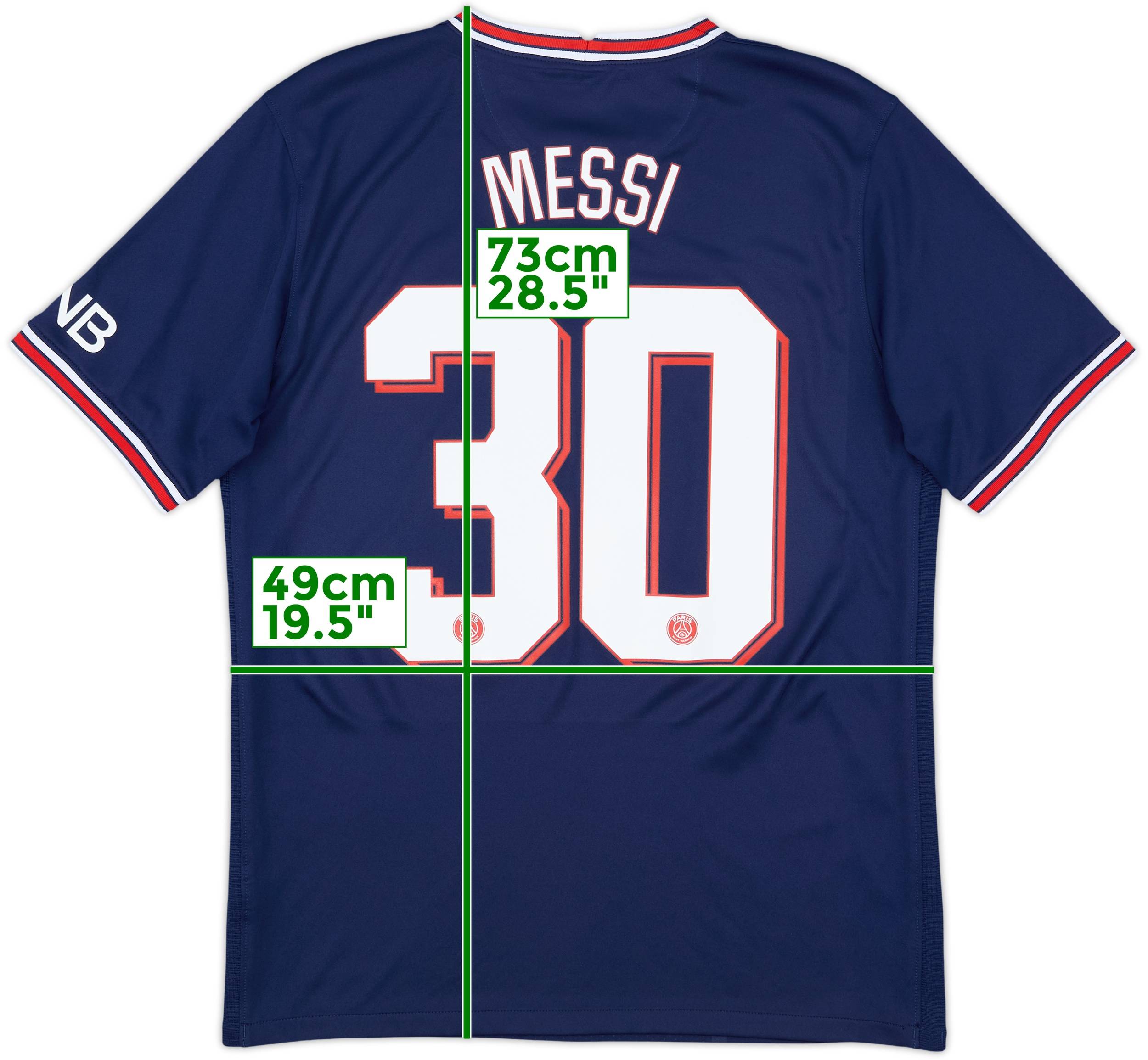 2021-22 Paris Saint-Germain Home Shirt Messi #30 - 10/10 - (M)
