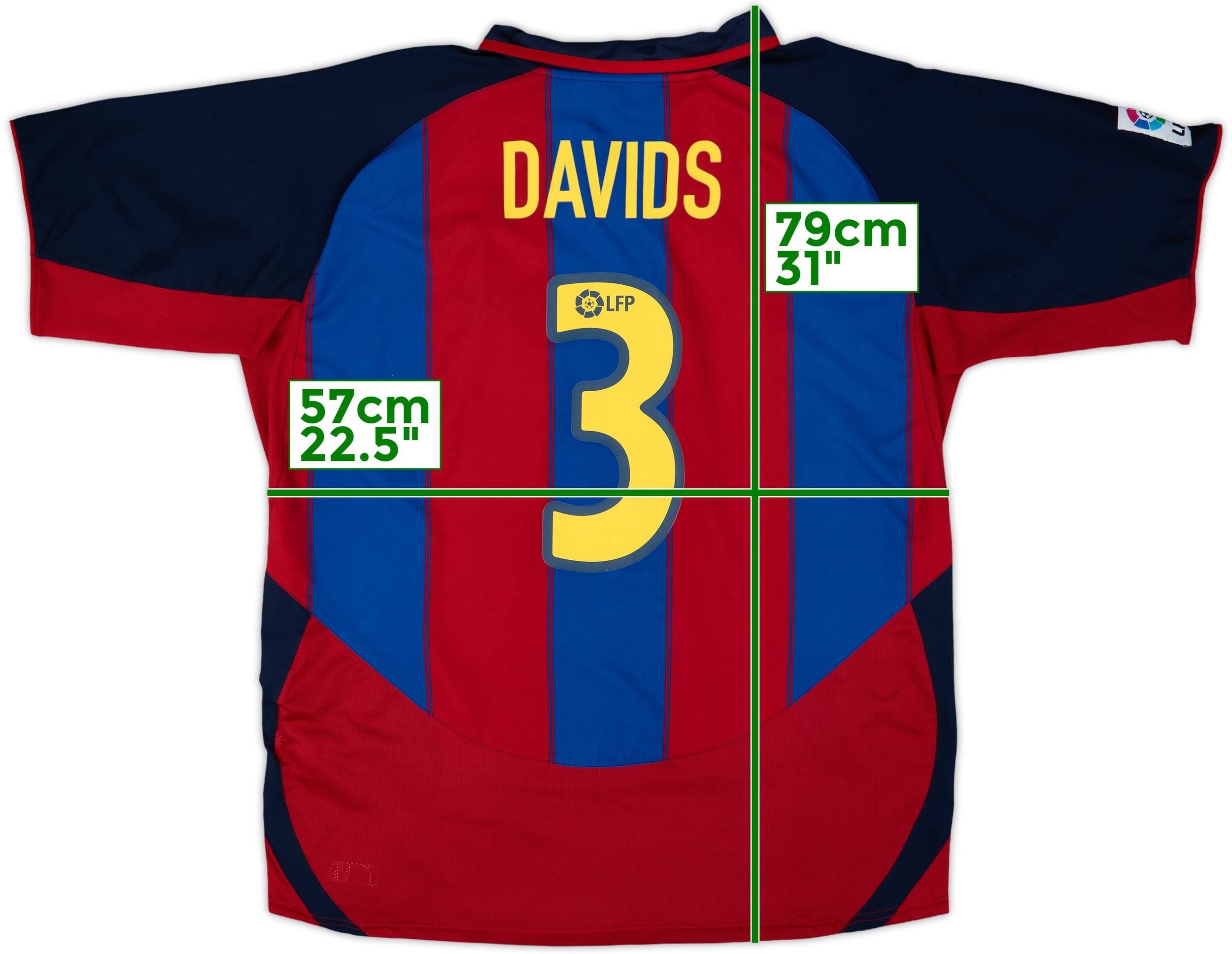 ト*モ様 FC Barcelona 2003 ユニフォーム 2003-04 Barcelona Home Shirt Davids #3 - 8/10 - (XL)