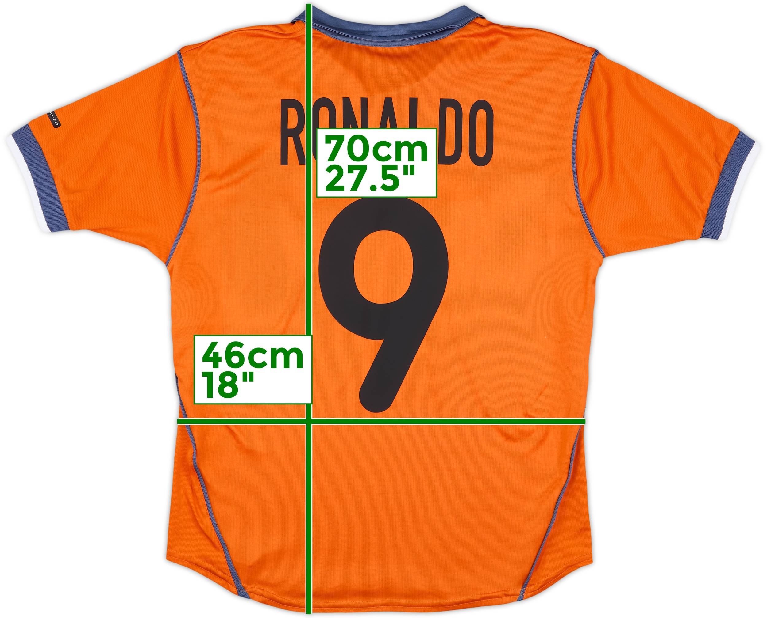サッカーユニフォーム インテル 00-01 3rd #9 RONALDO タグ付 サッカー