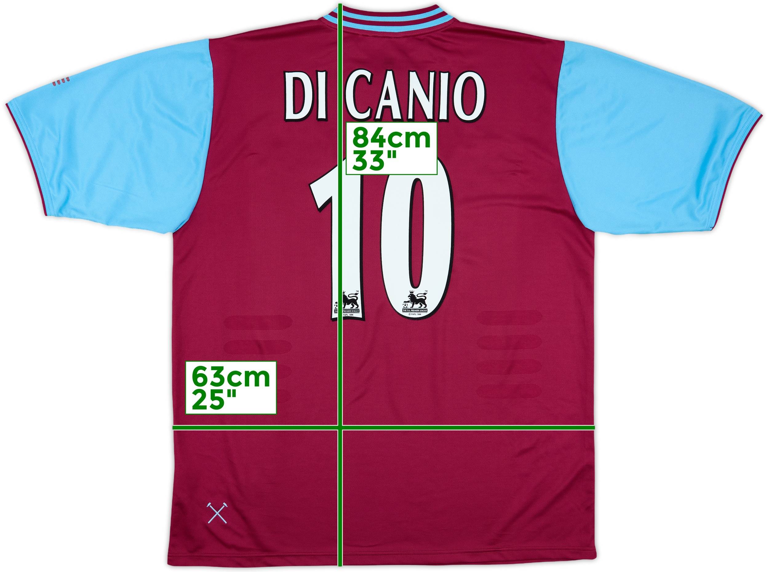 2001-03 West Ham Home Shirt Di Canio #10 - 8/10 - (XXL)