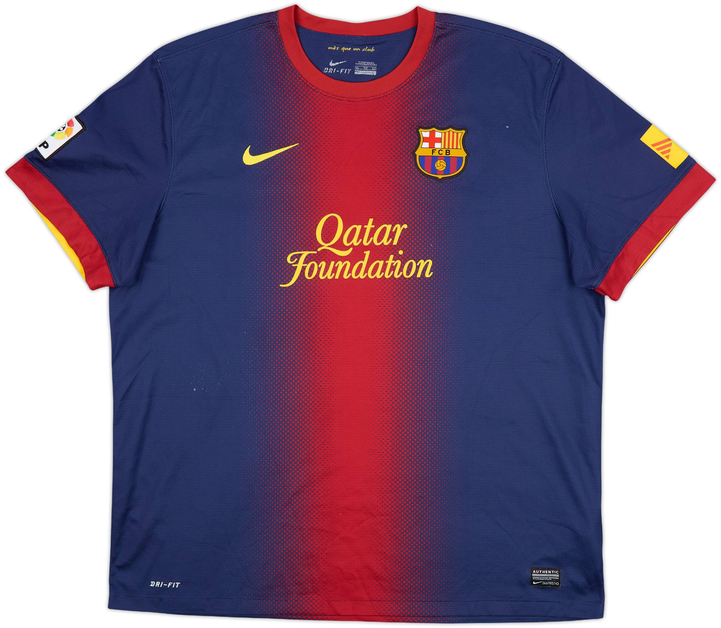 2012-13 Barcelona Home Shirt Xavi #6 - 6/10 - (XXL)