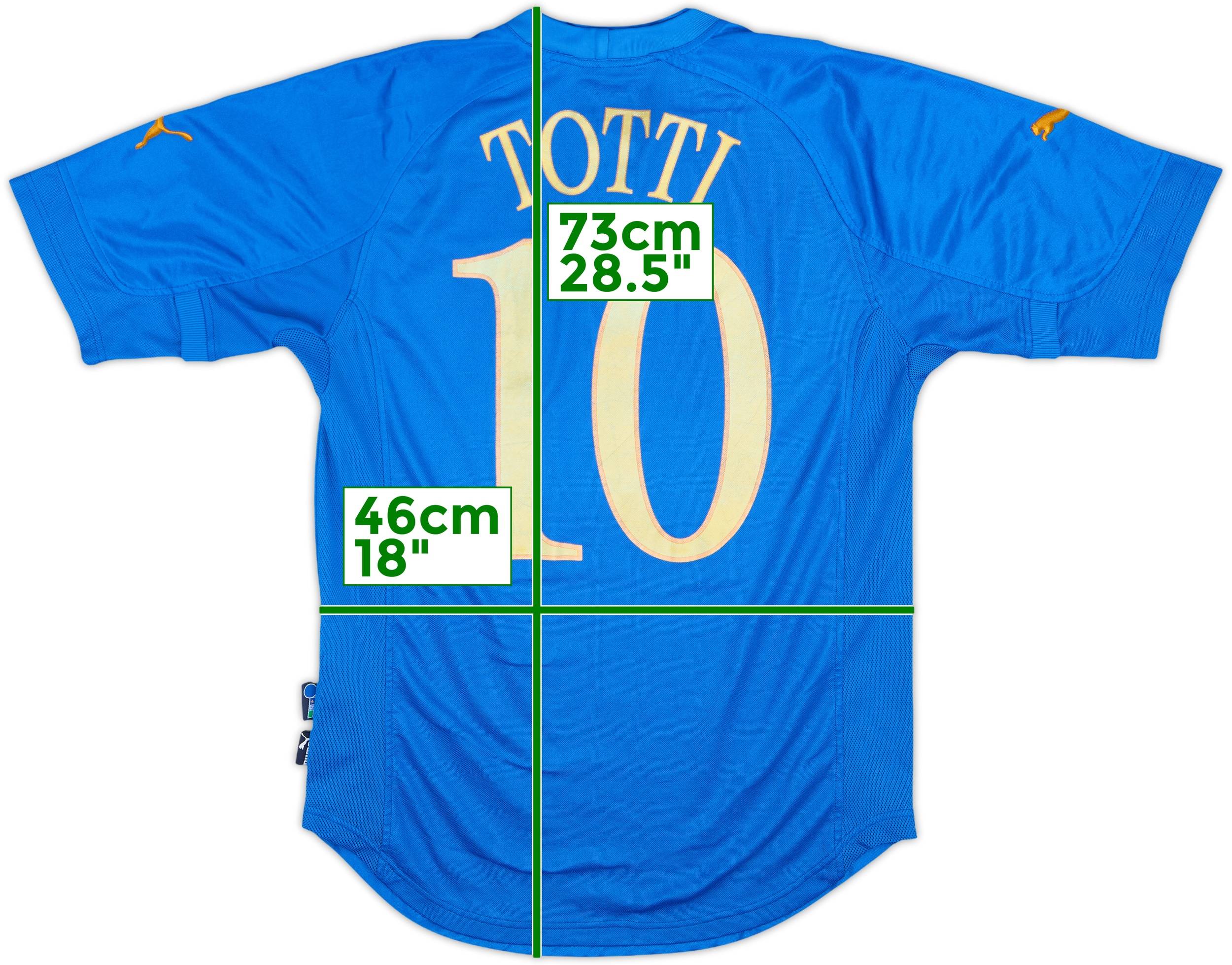 2004-06 Italy Home Shirt Totti #10 7/10 (S)