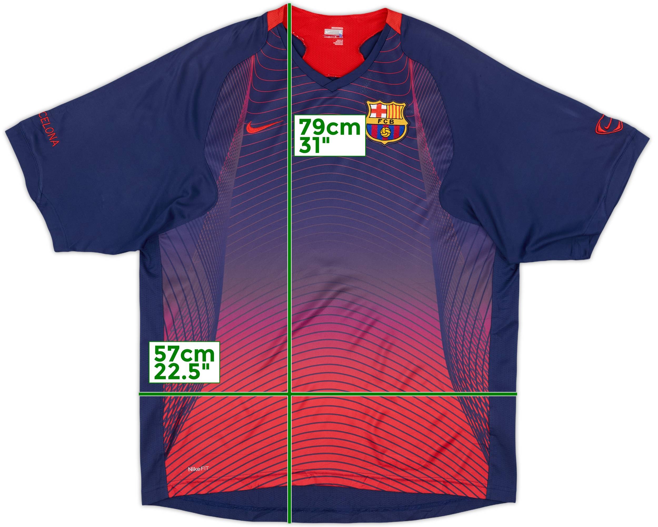 ウェア FC Barcelona 07/08 training shirt #14 2007-08 Barcelona Nike Training Shirt - 8/10 - (L)