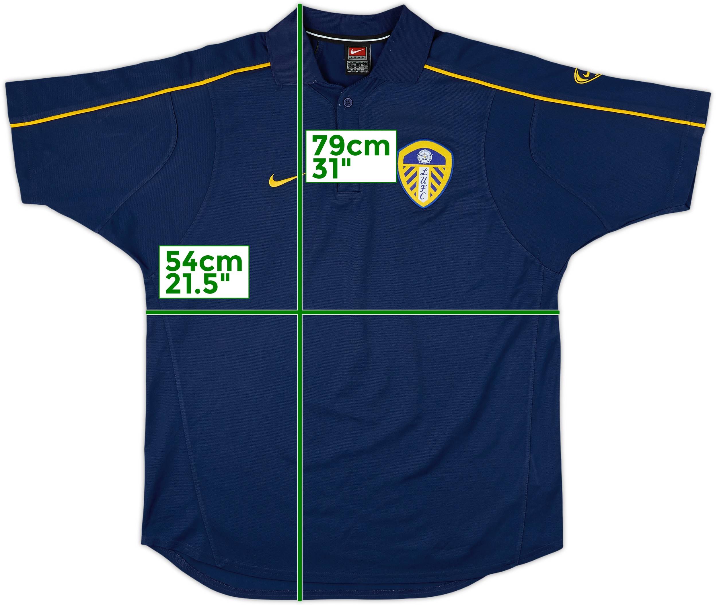 Nike Leeds United シャツ 青/黄色 STRONGBOW 2001/03 Kewell #10 Leeds United Vintage Nike Away Football