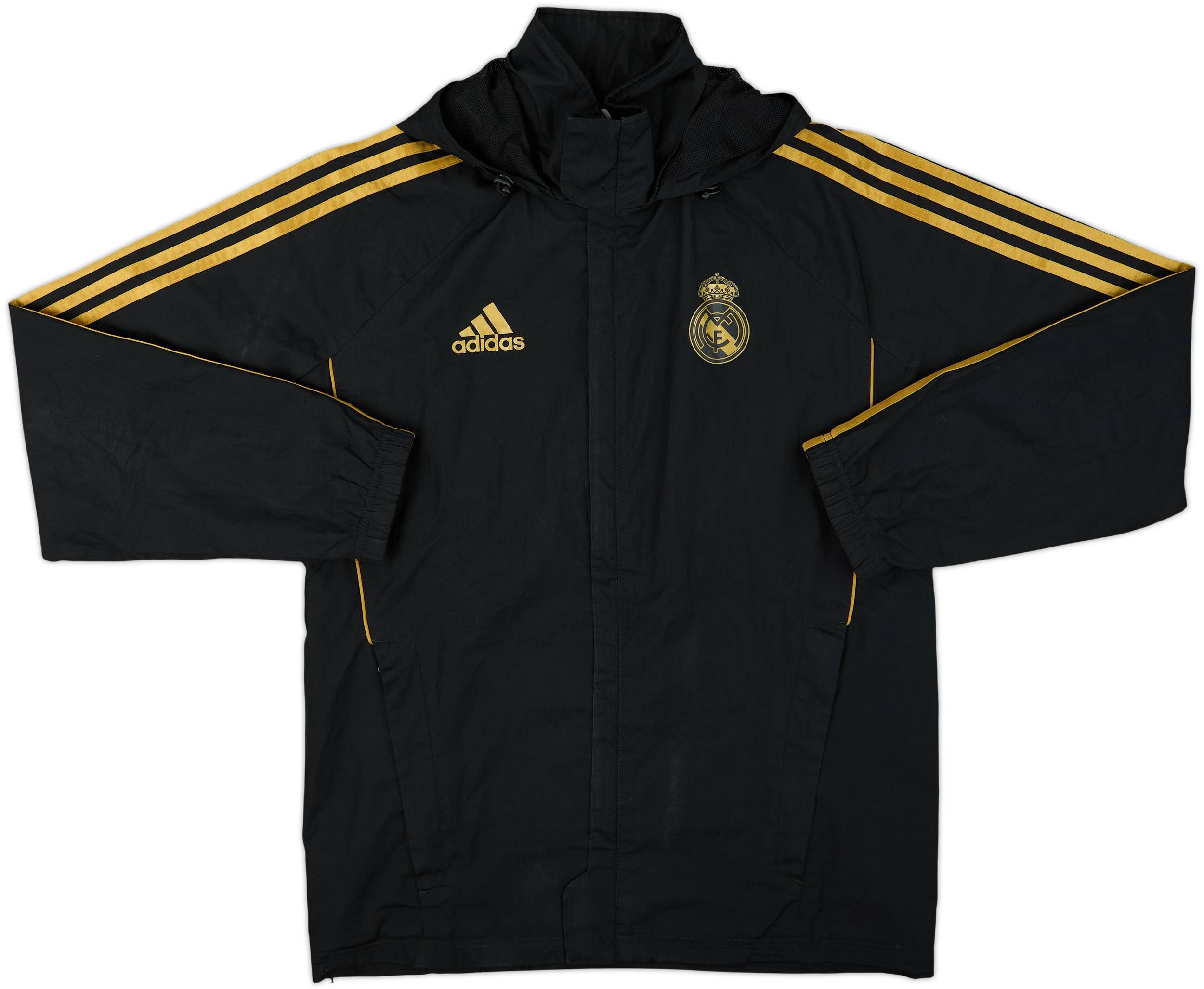  Real Madrid ベンチコート 黒金 2011-12 Real Madrid adidas Hooded Rain Jacket - 8/10 - (S)