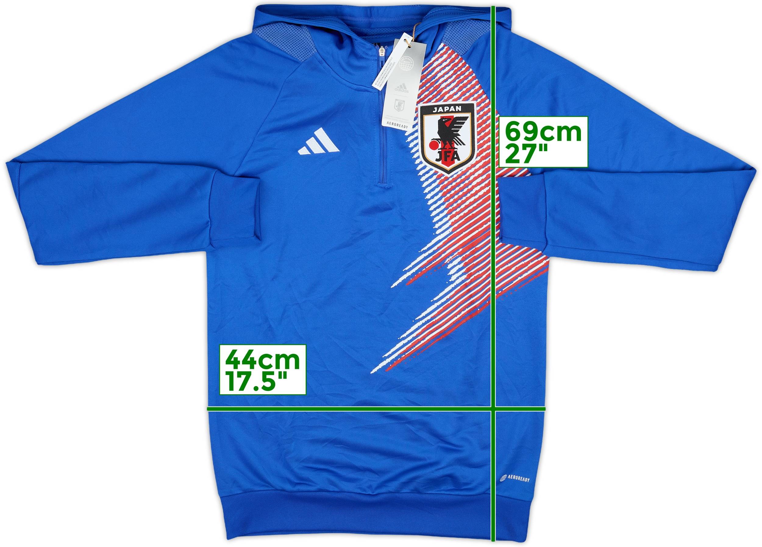 2022-23 Japan adidas Hooded 1/4 Zip Drill Top (XS)