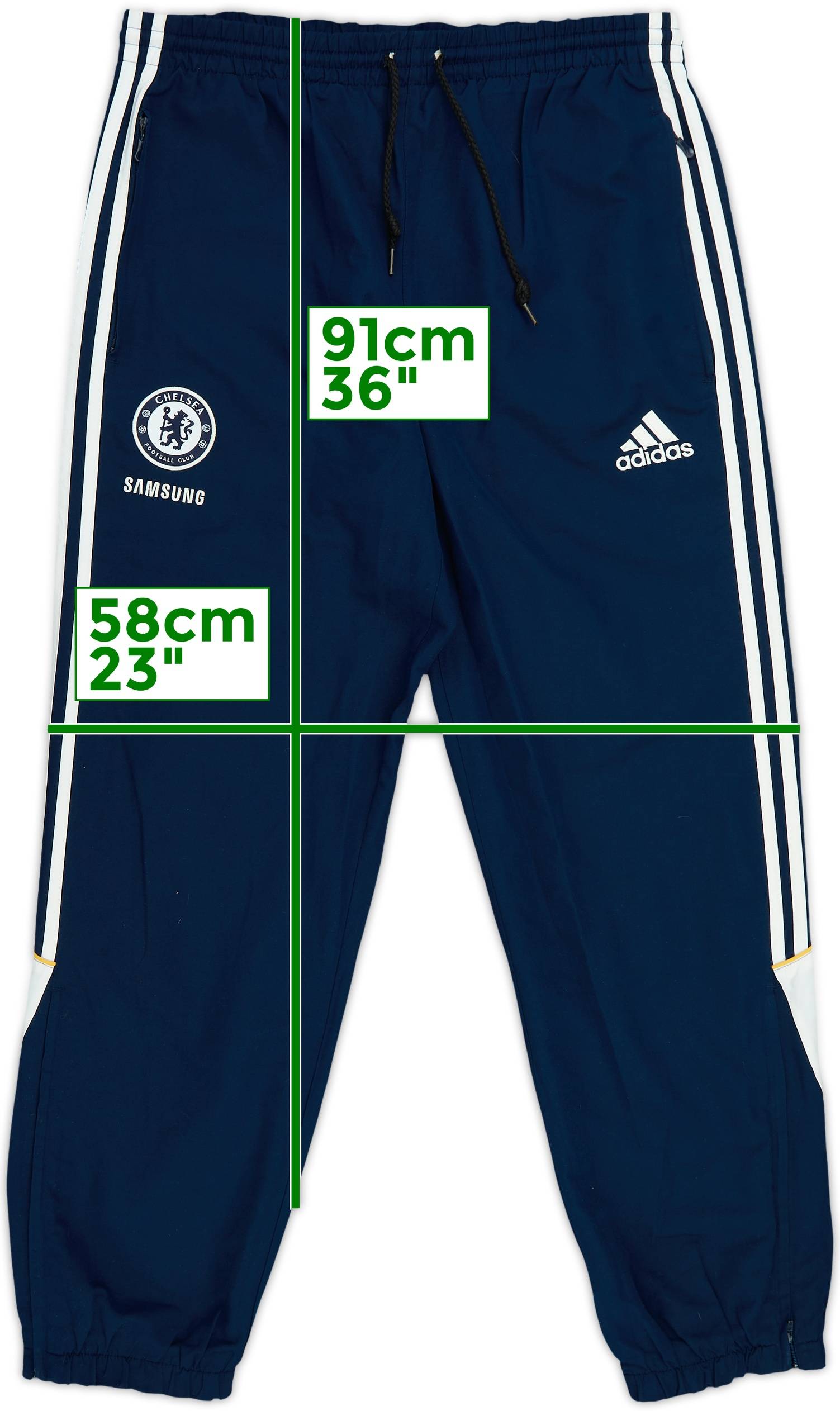 2010-11 Chelsea adidas Track Pants/Bottoms - 9/10 - (M)