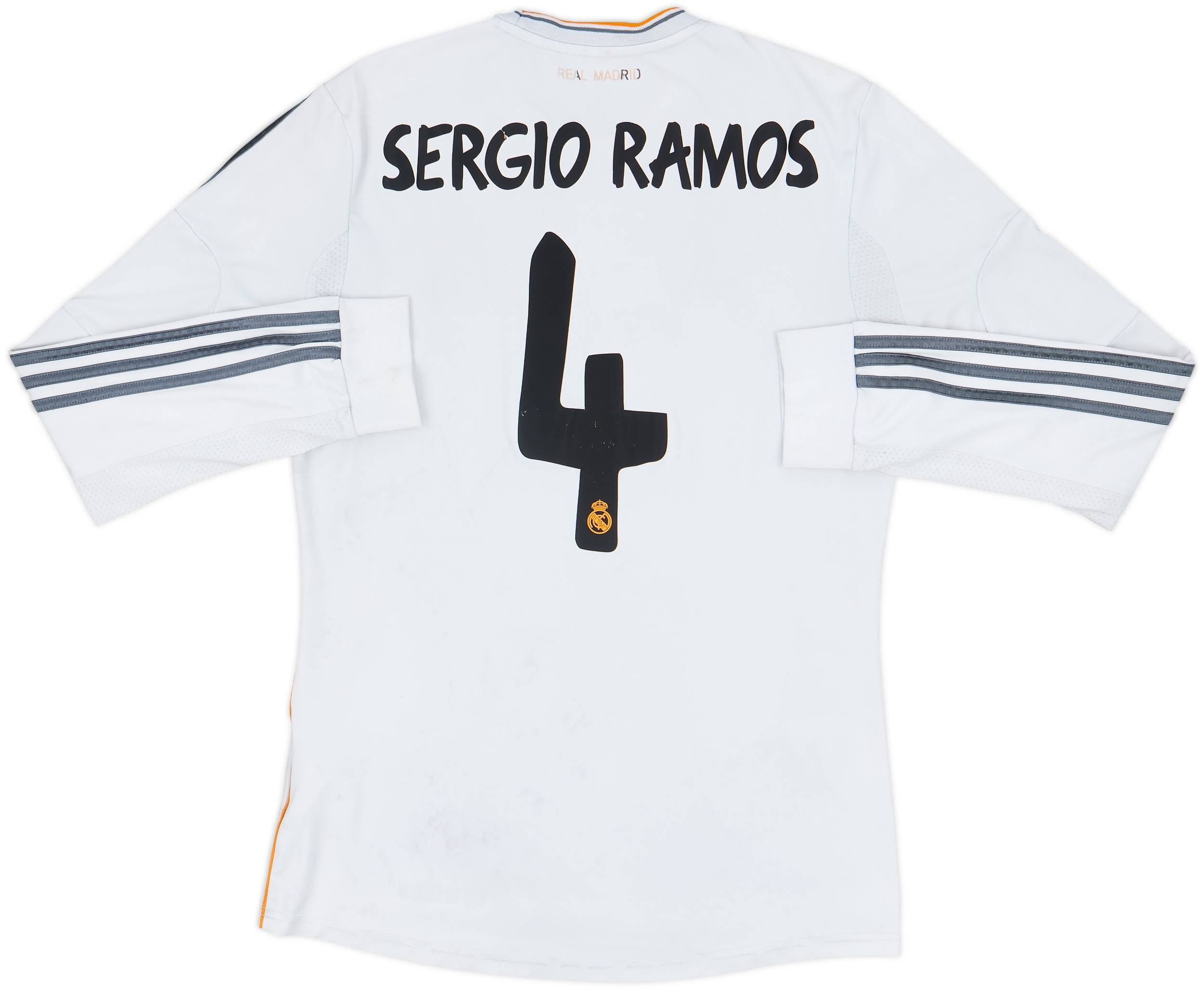 2013-14 Real Madrid Home L/S Shirt Sergio Ramos #4 - 4/10 - (M)