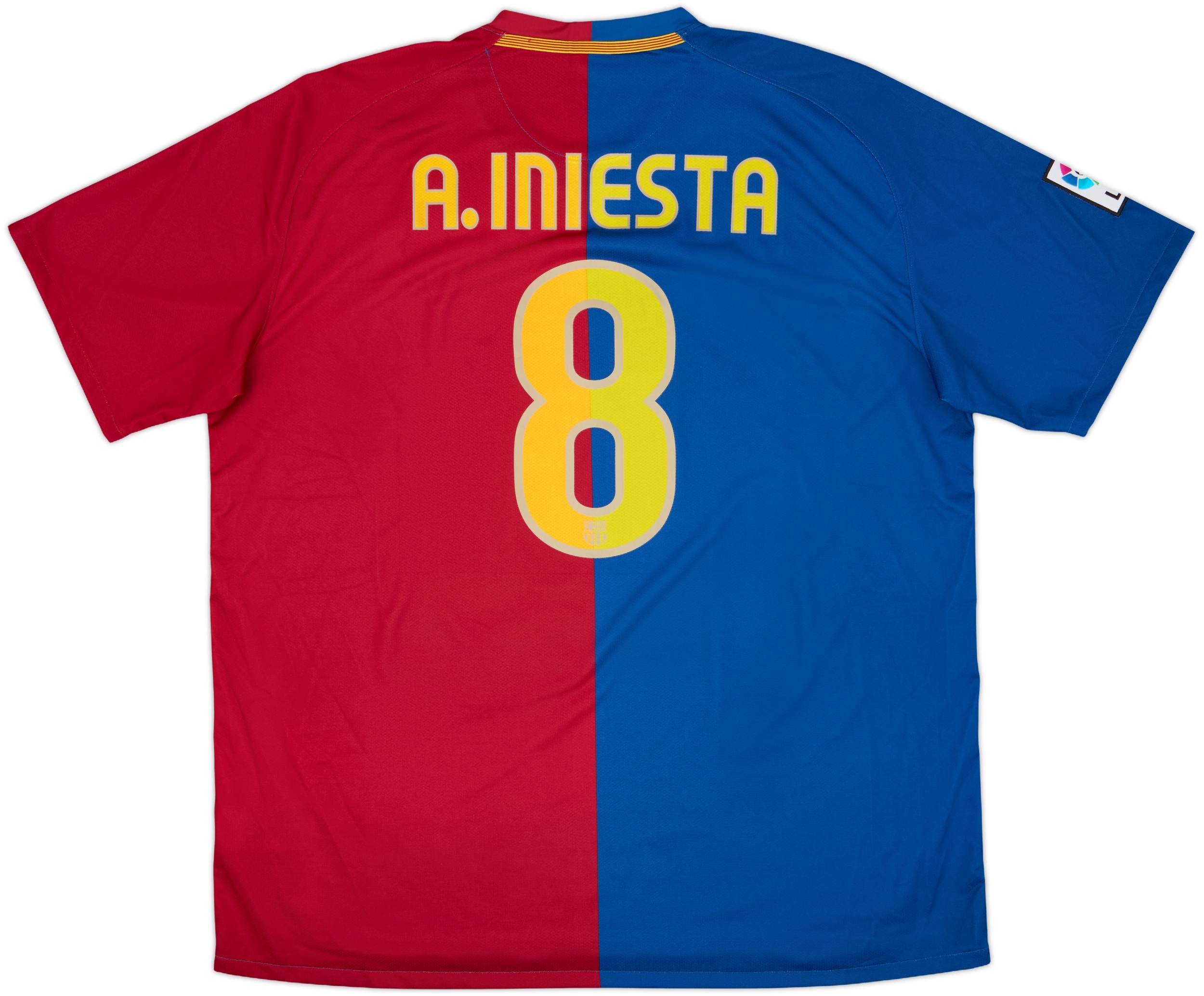 2008-09 Barcelona Home Shirt A.Iniesta #8 - 7/10 - (XXL)
