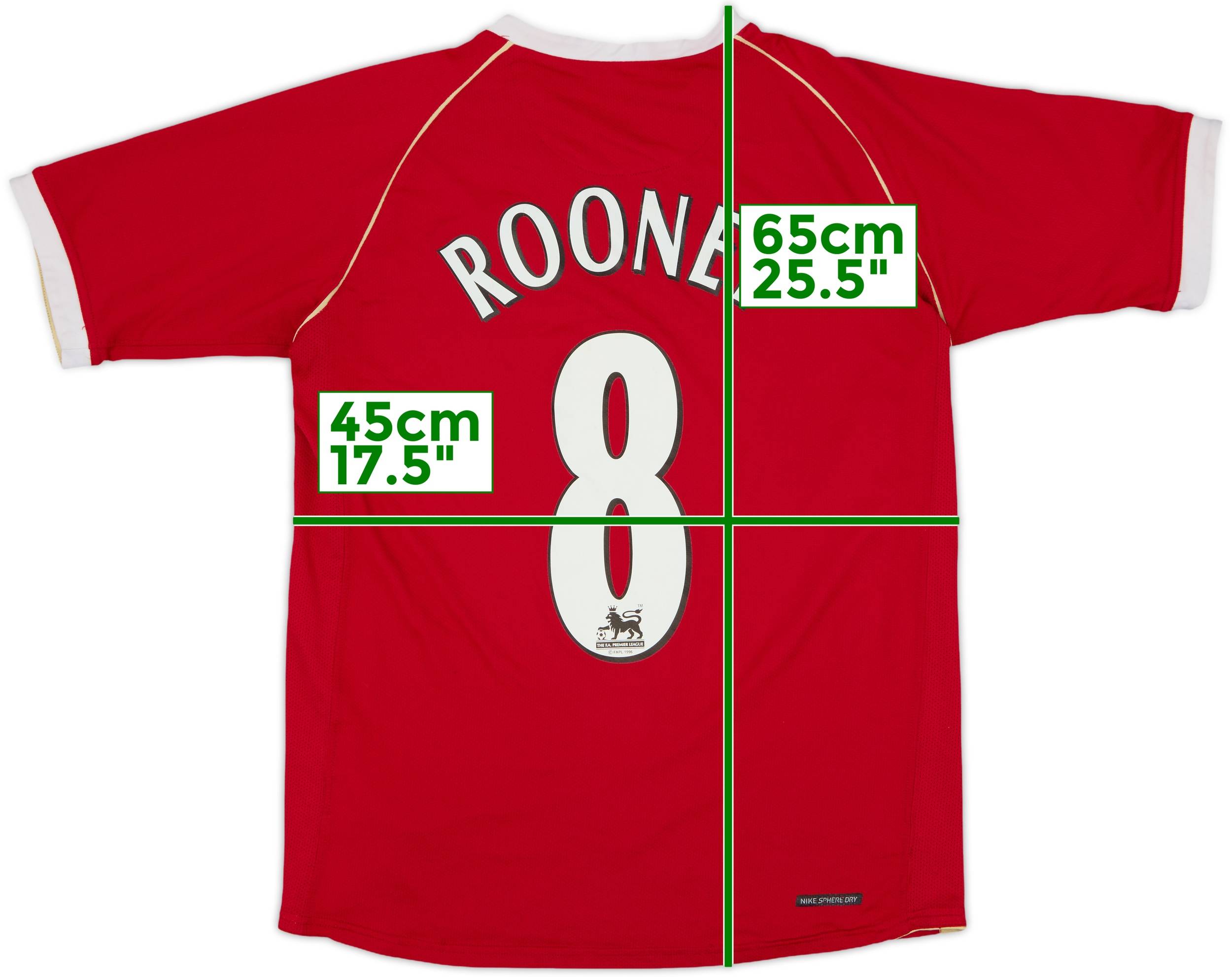 2006-07 Manchester United Home Shirt Rooney #8 - 9/10 - (XL.Boys)