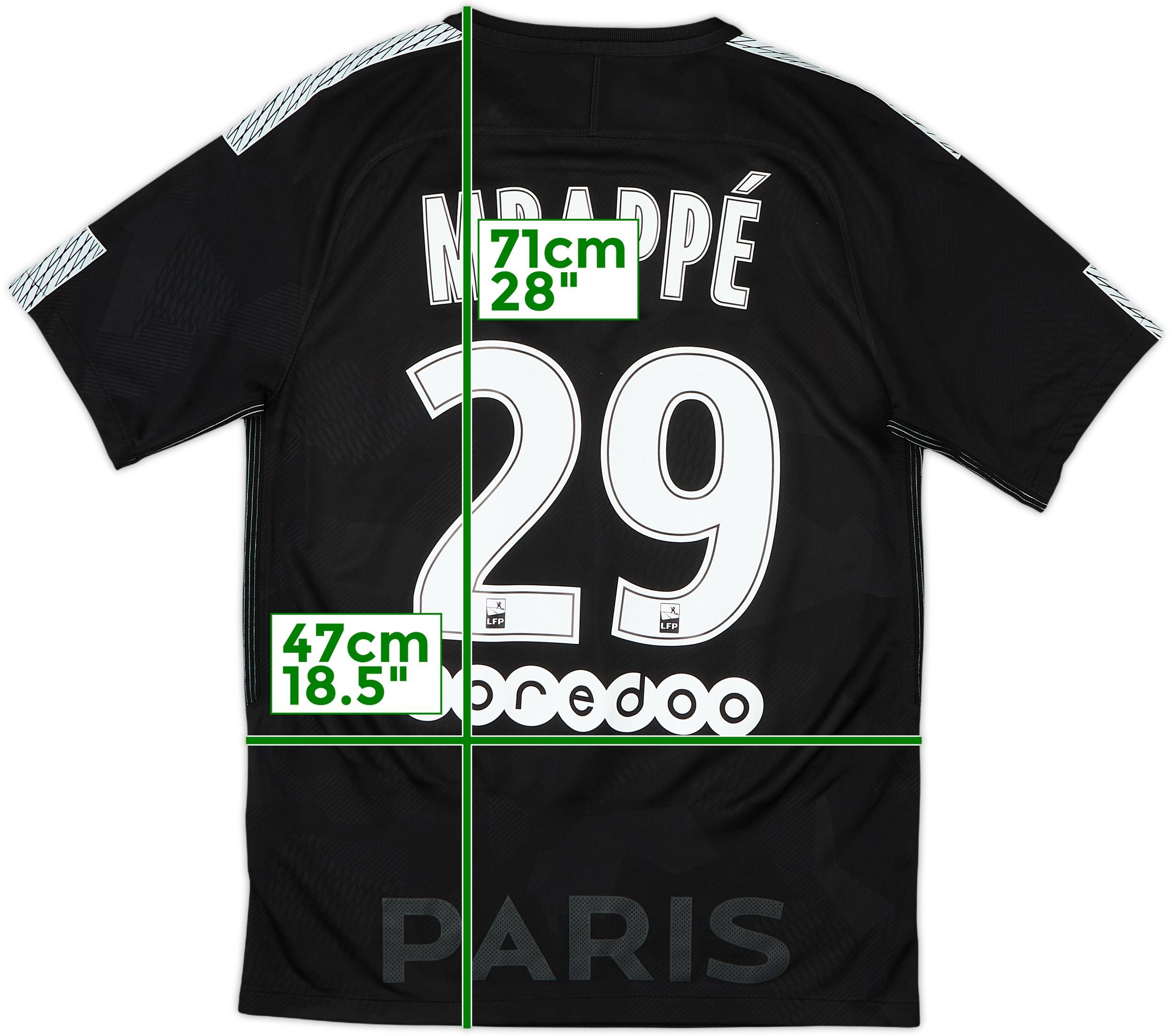 2017-18 Paris Saint-Germain Third Shirt Mbappe #29 - 8/10 - (S)